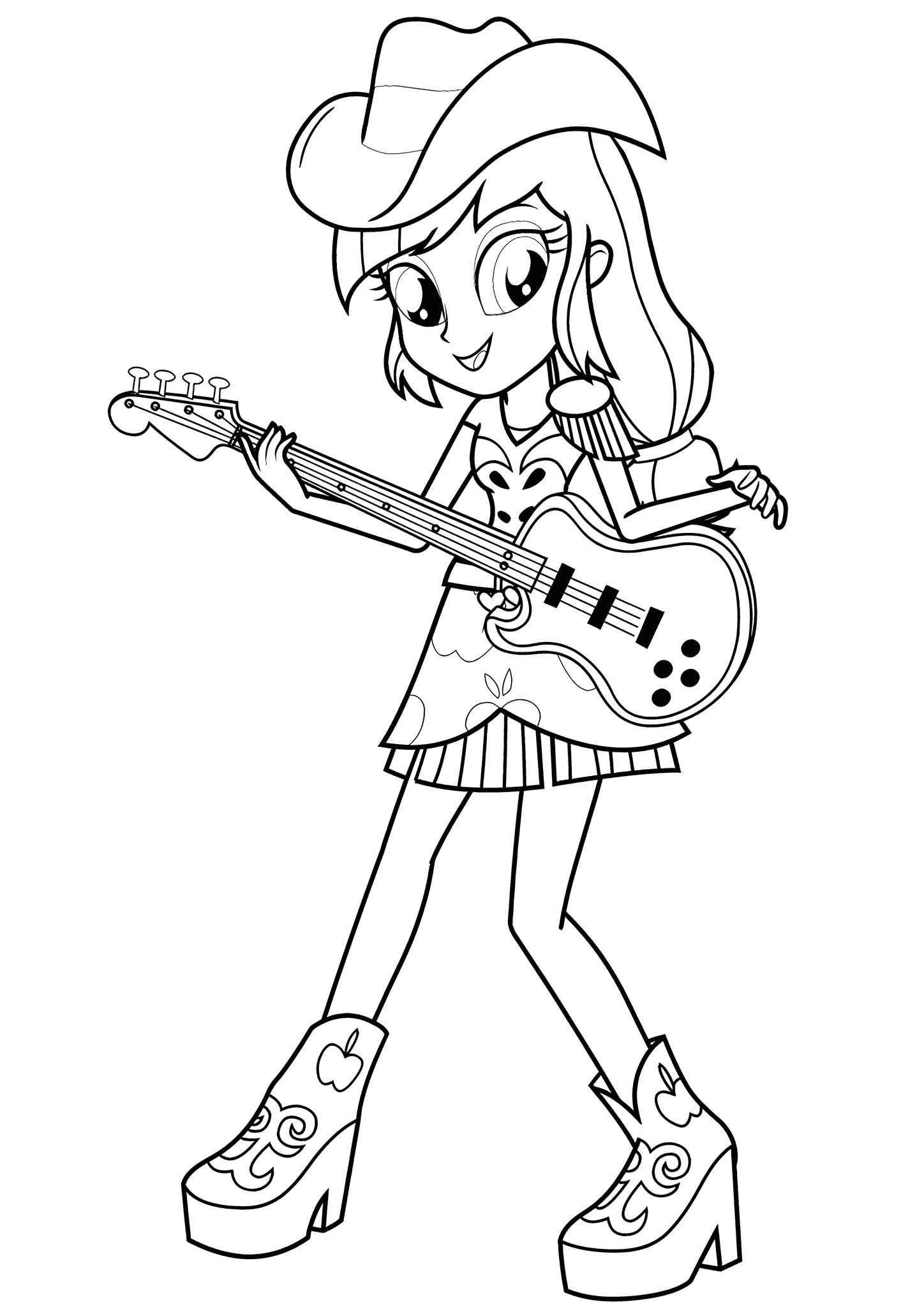 Applejack (MLP) with a Guitar