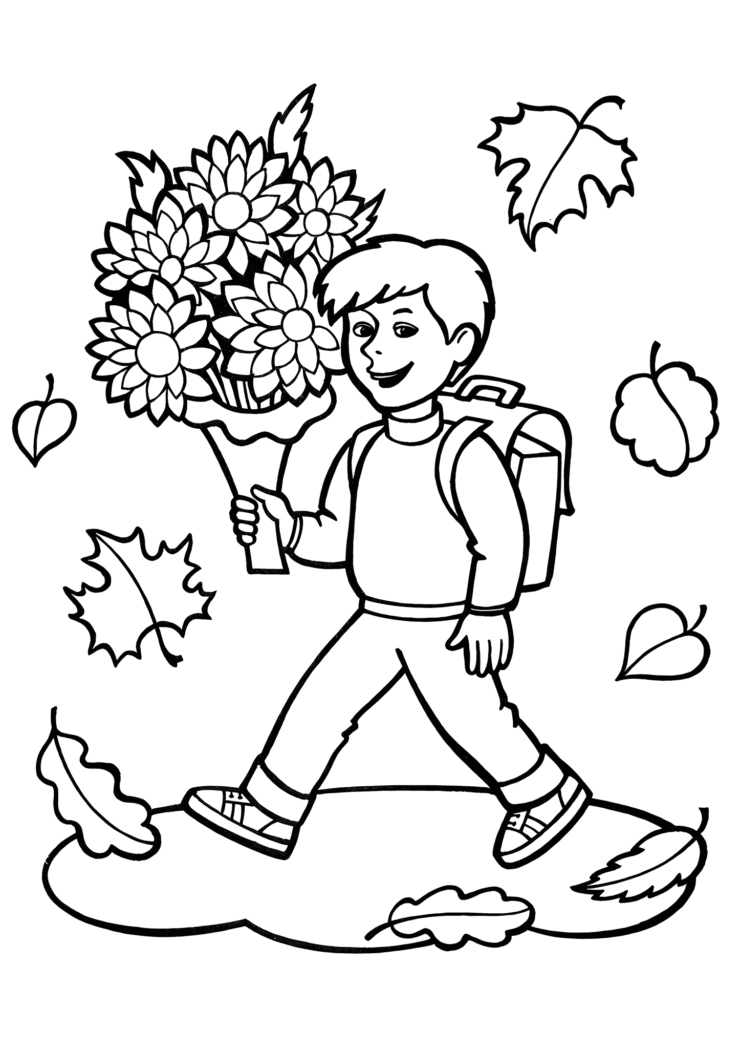 Autumn: to School with a Bouquet