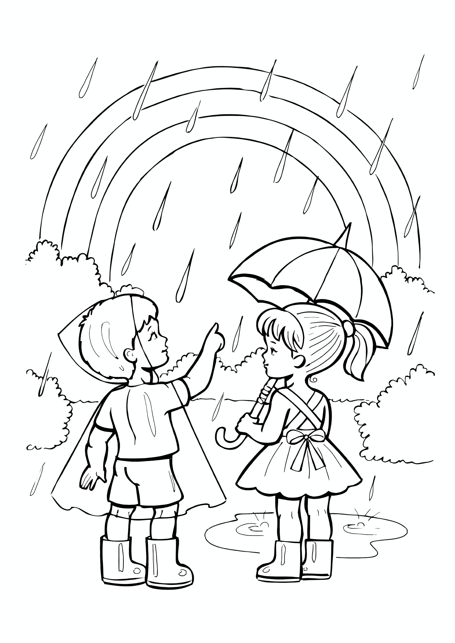 Autumn: Rainbow in the Rain