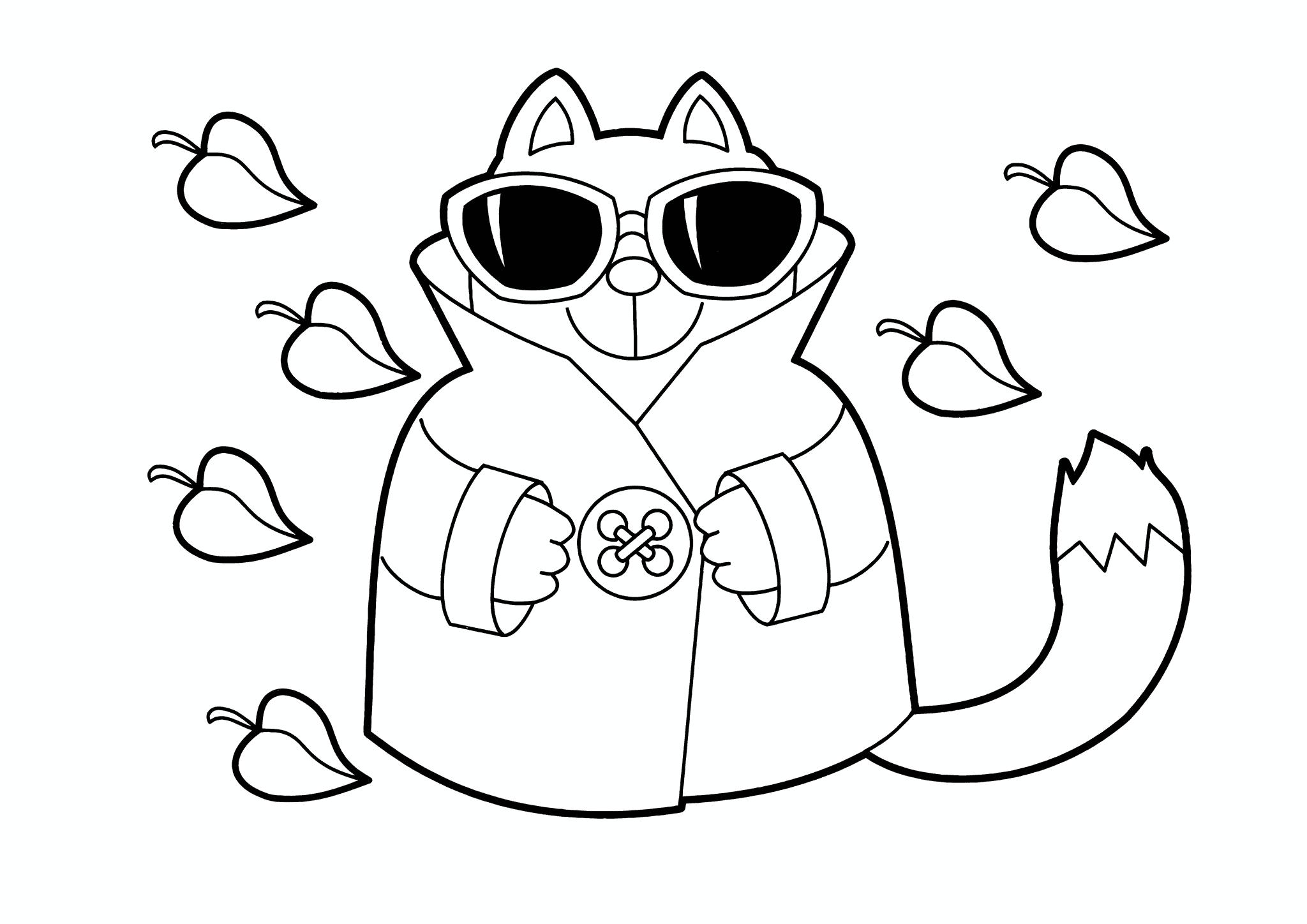 Autumn: Cat with Glasses and a Coat