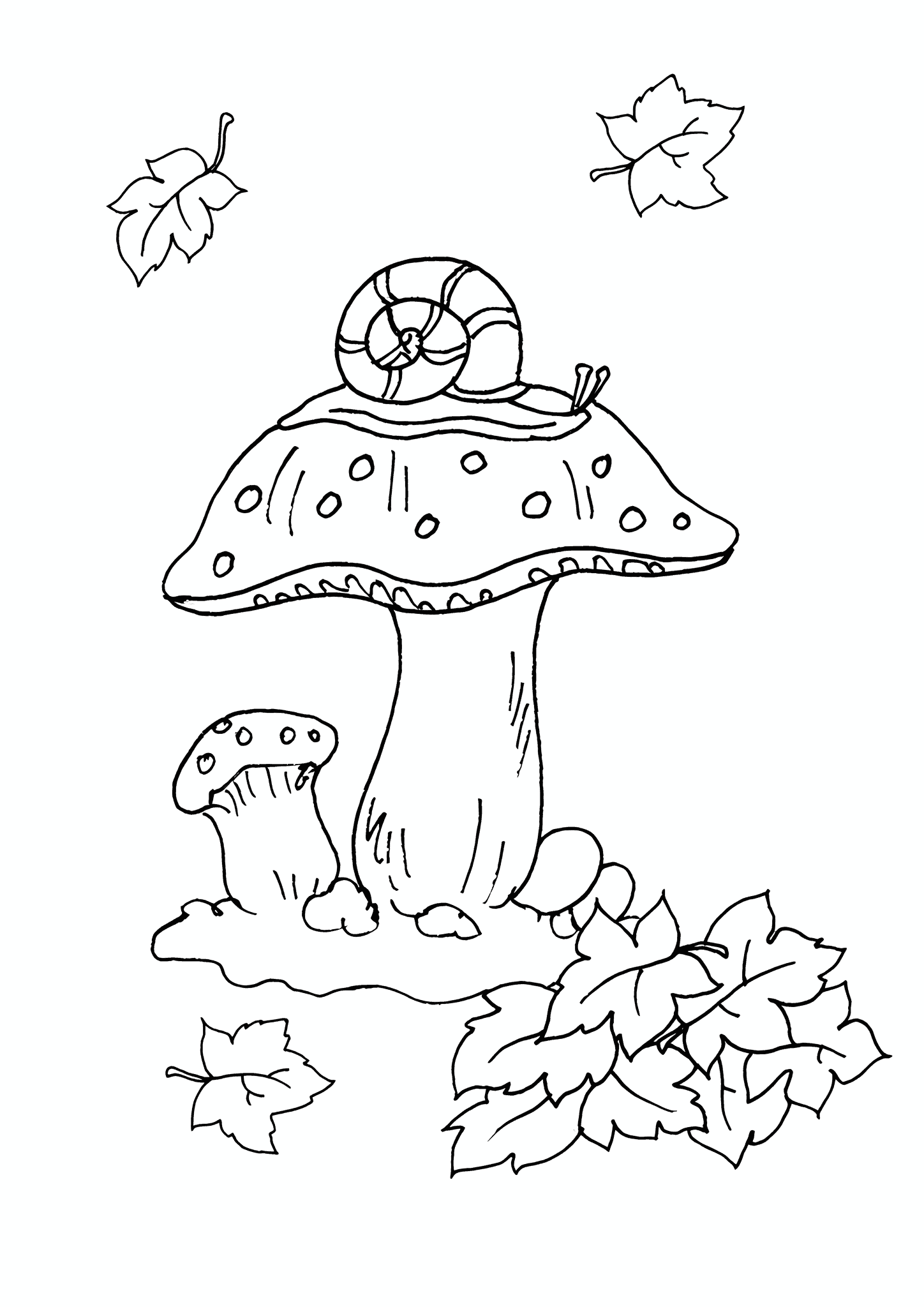 Autumn: Snail on a Mushroom