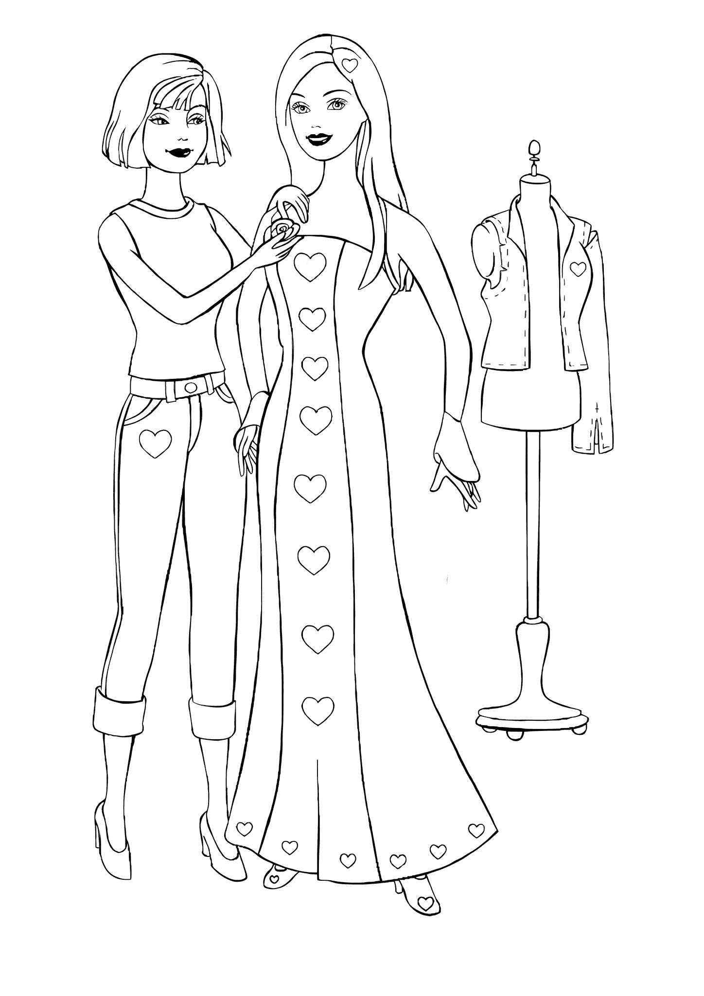 Barbie Trying on a Dress