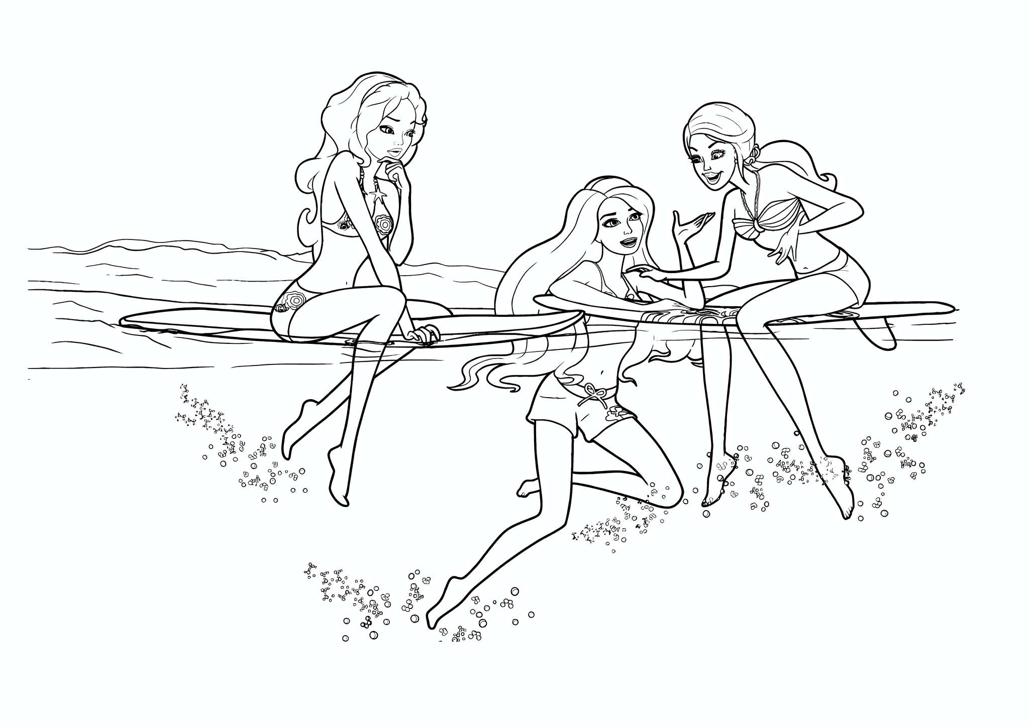 Bathing Barbie Girlfriends