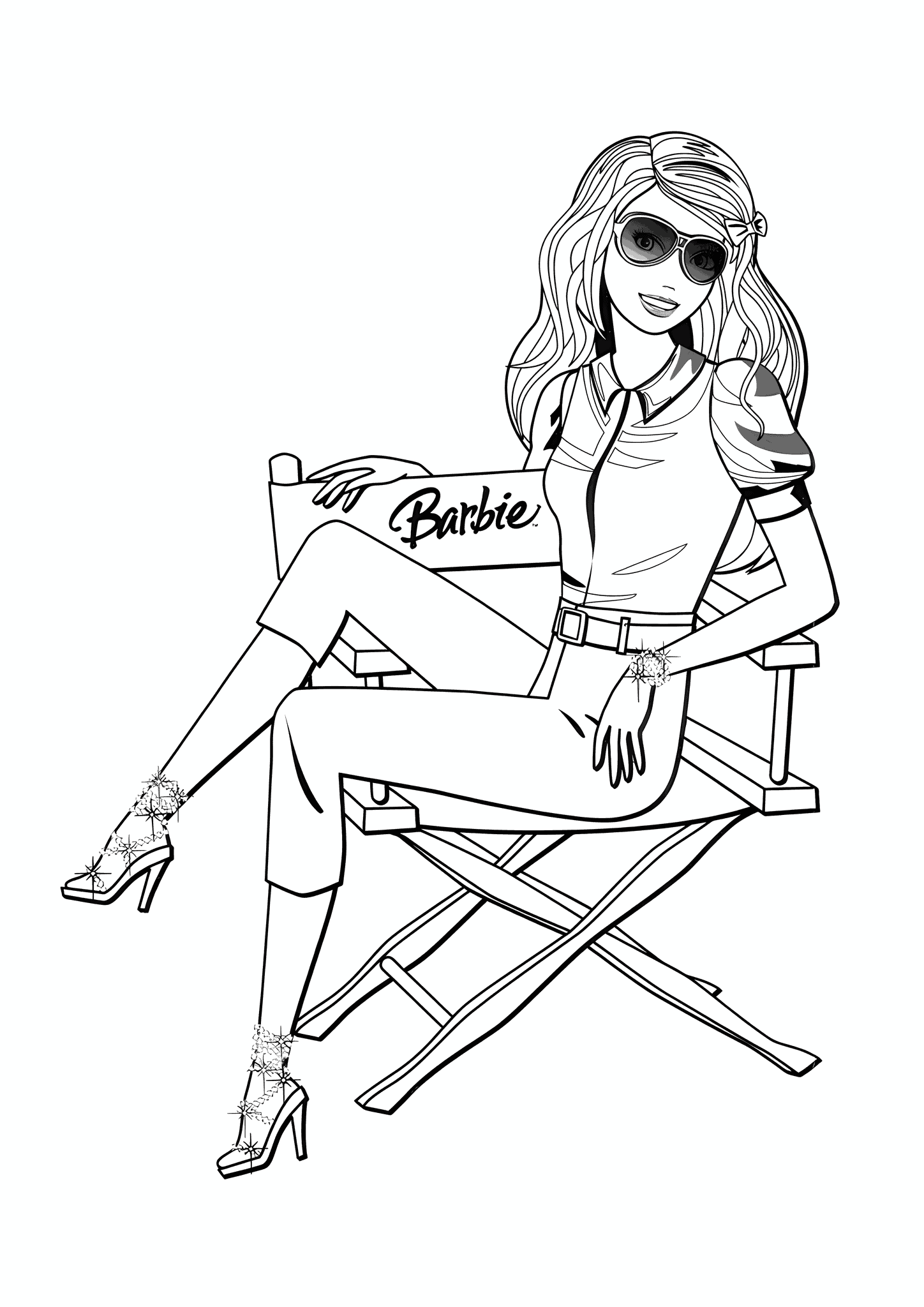 Barbie on the Name Chair