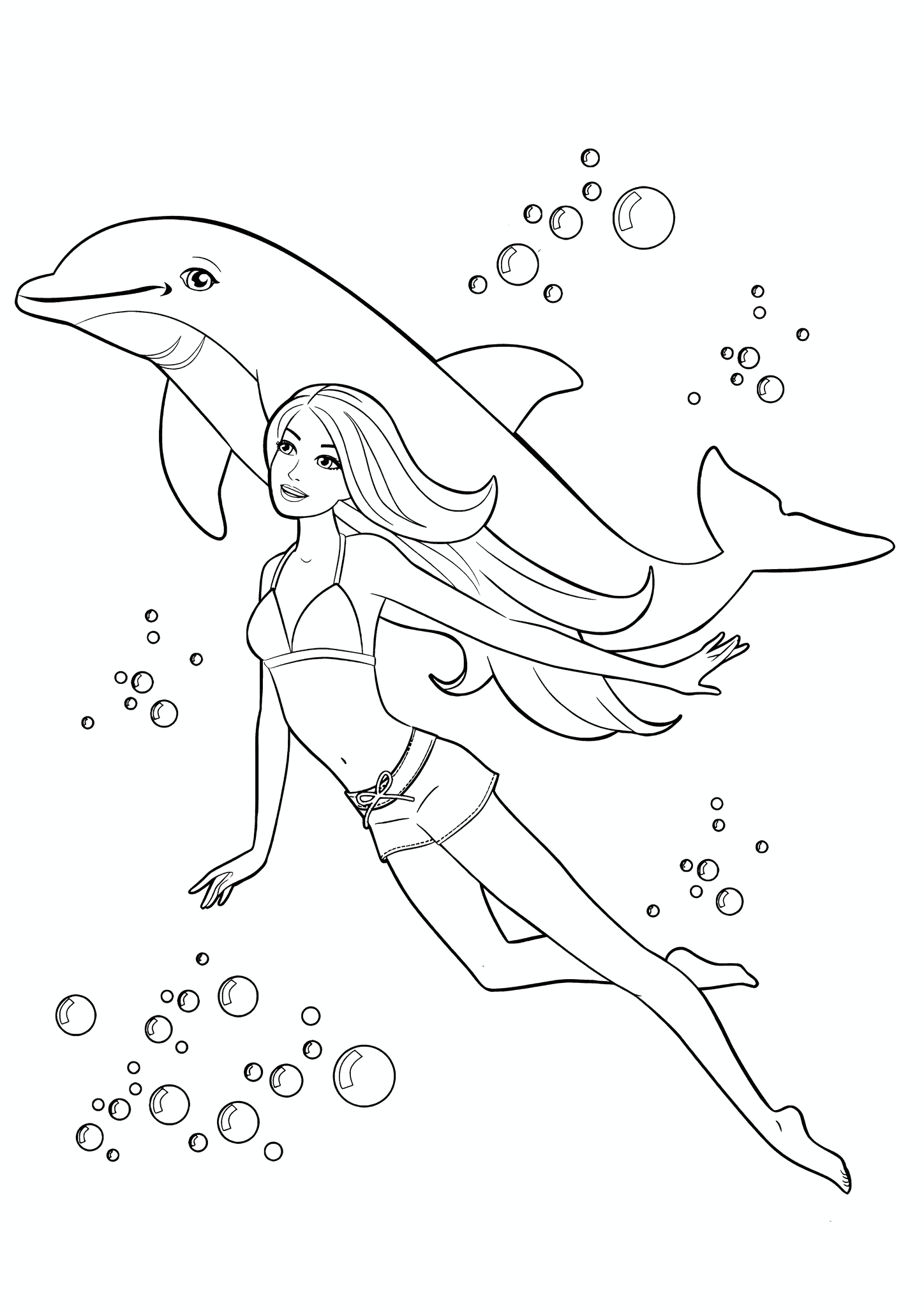 Barbie Walking with a Dolphin