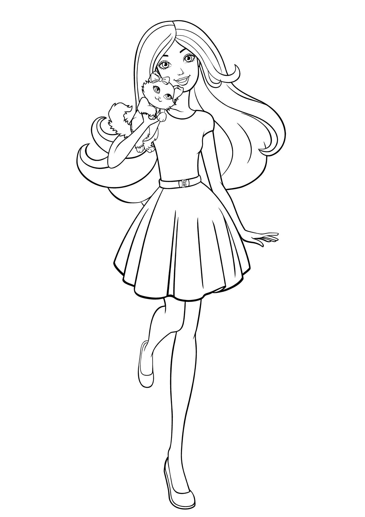 Barbie Dancing with Her Kitten