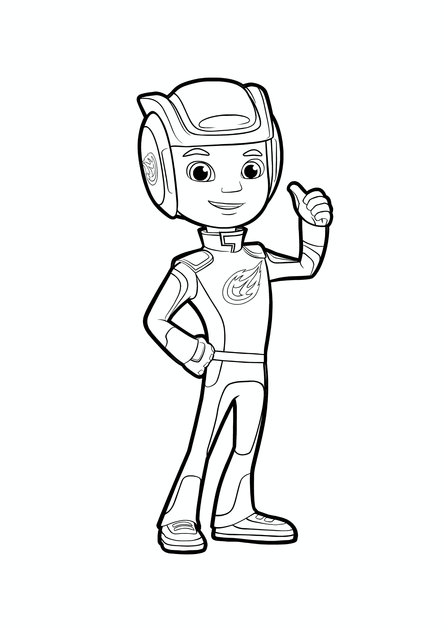 Blaze: Aj in a Helmet