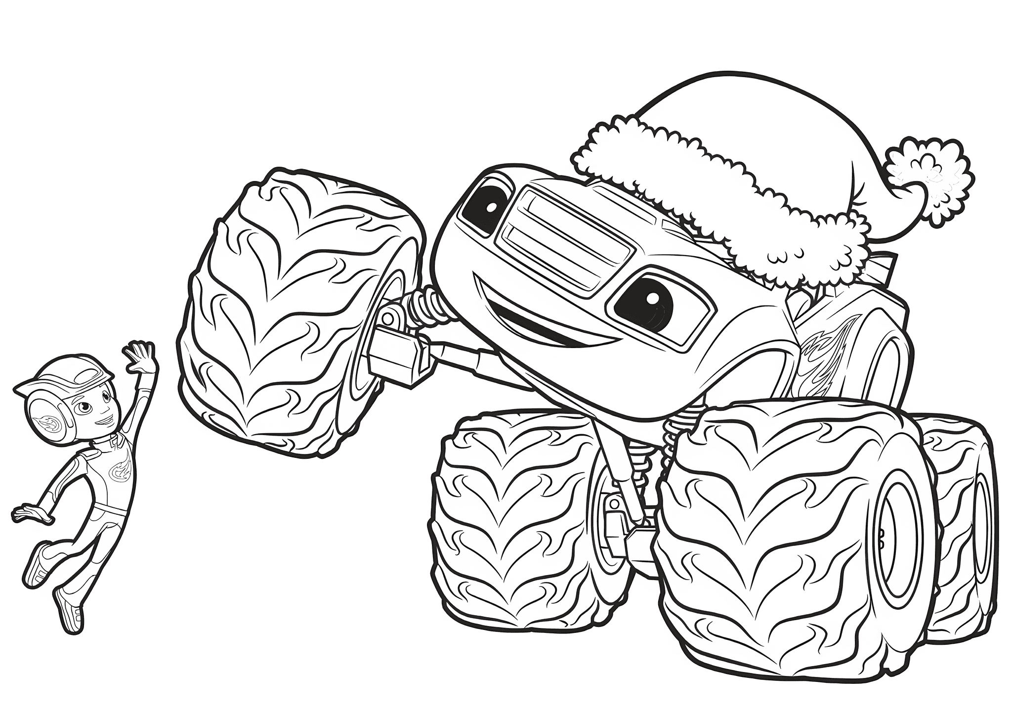 Blaze: Aj and Flash at Christmas