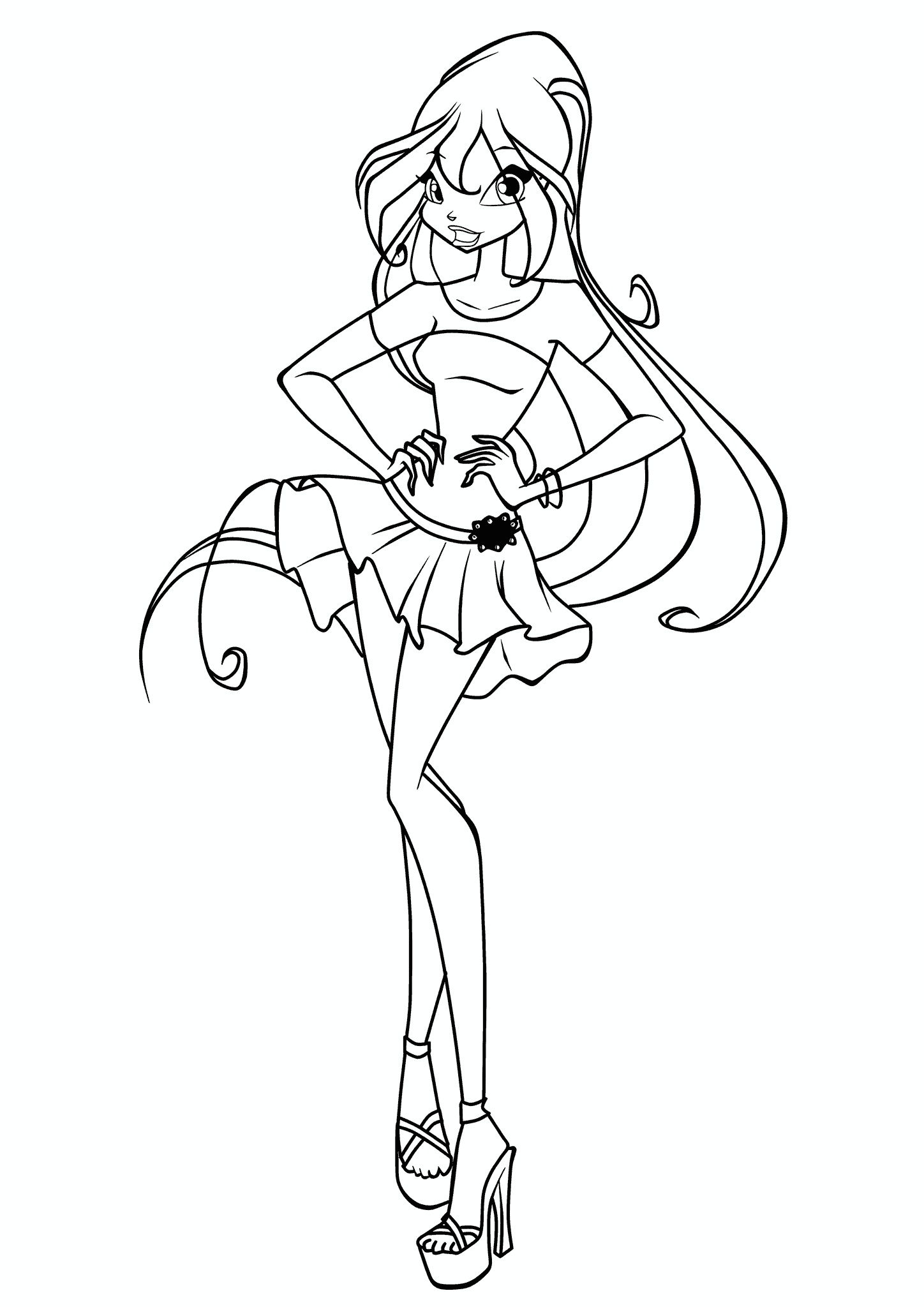 Bloom (Winx Club) Shows Off Her New Dress