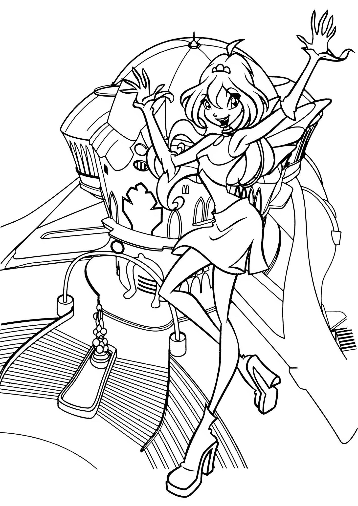 Bloom (Winx Club): Fairy in Front of the School