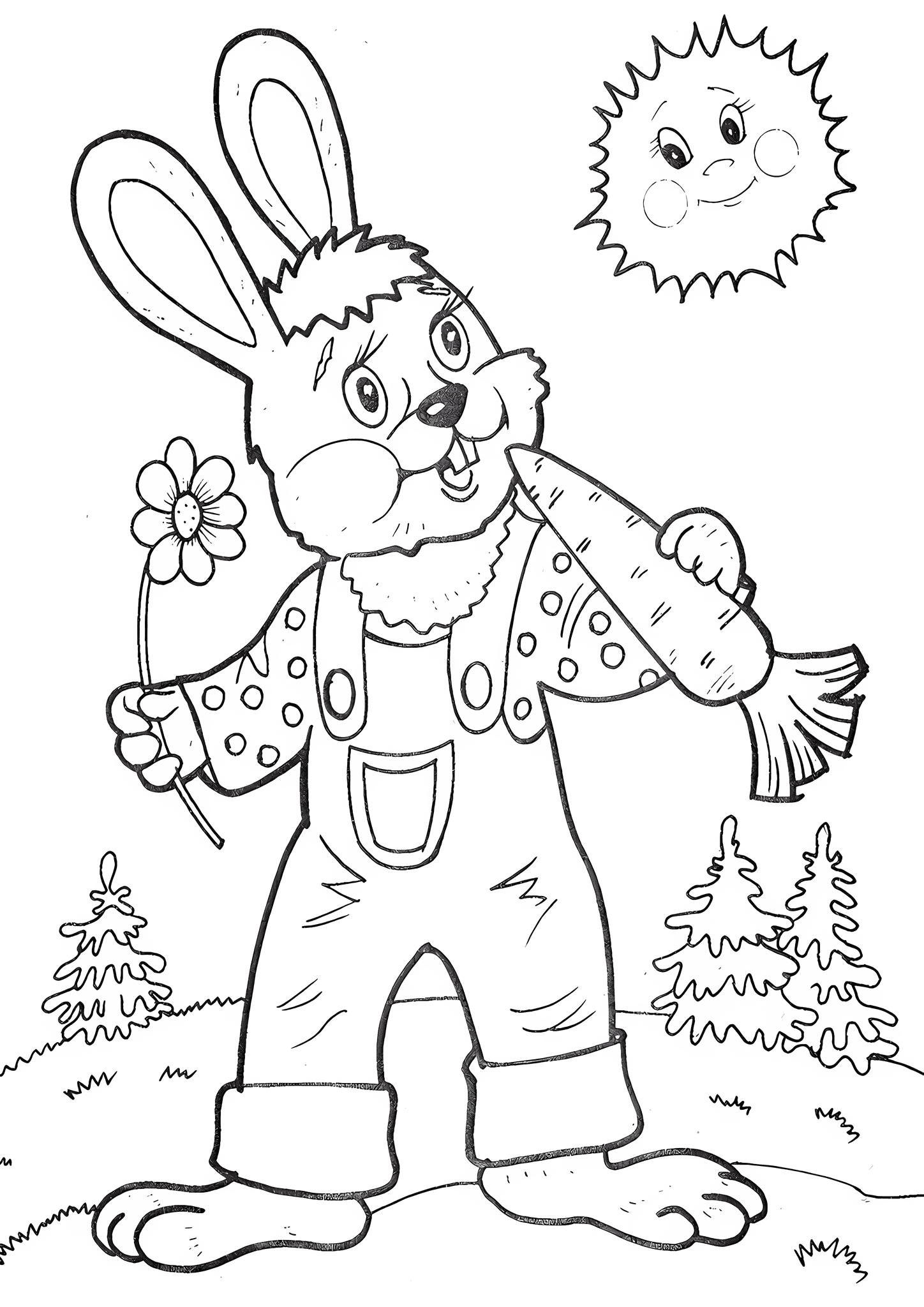 A Hare Chewing on a Carrot