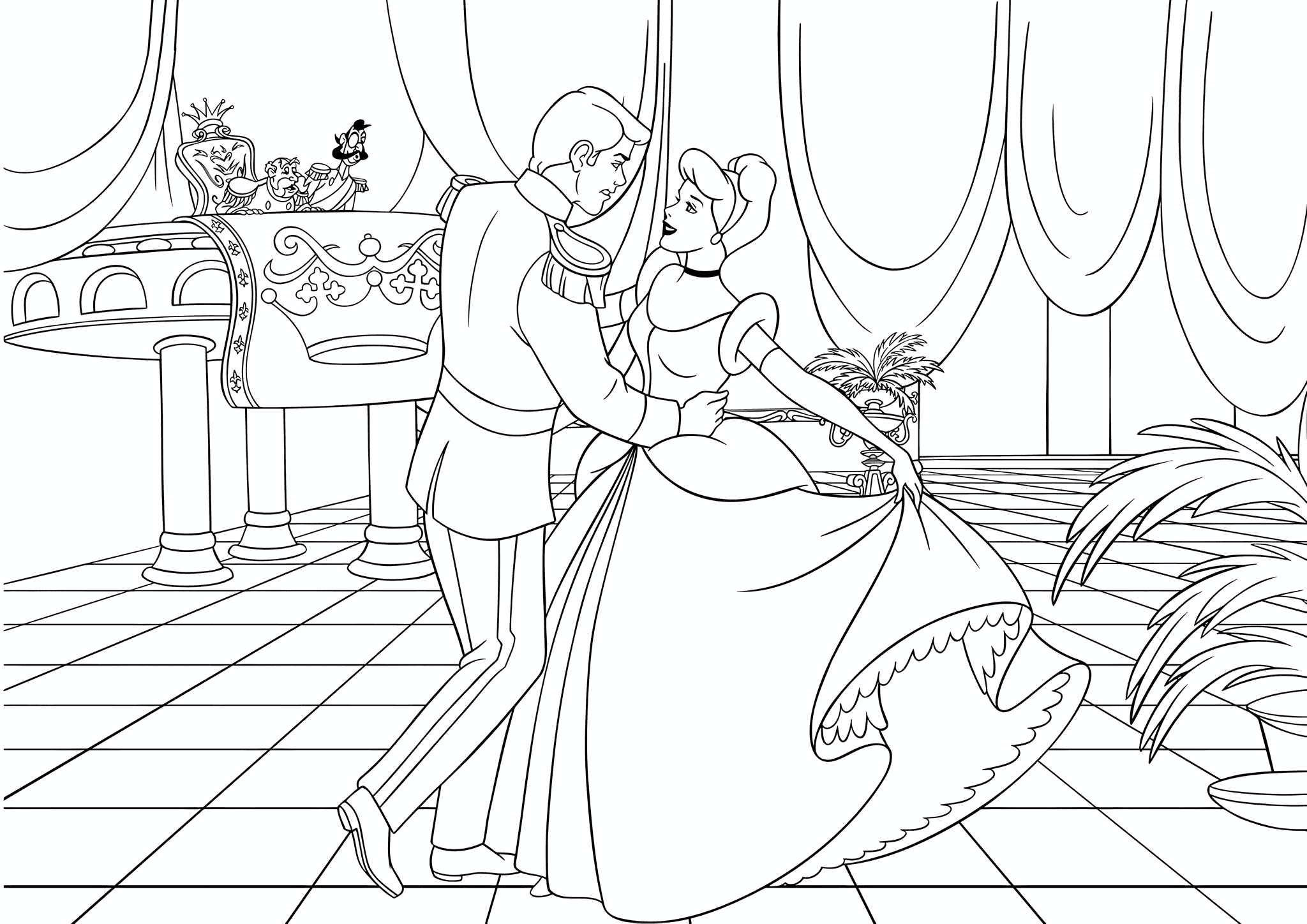 Cinderella: and the Prince Spinning in a Dance