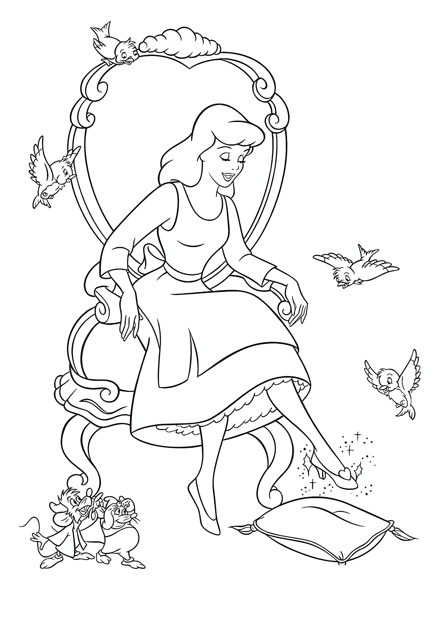 Cinderella Trying on Her Slipper