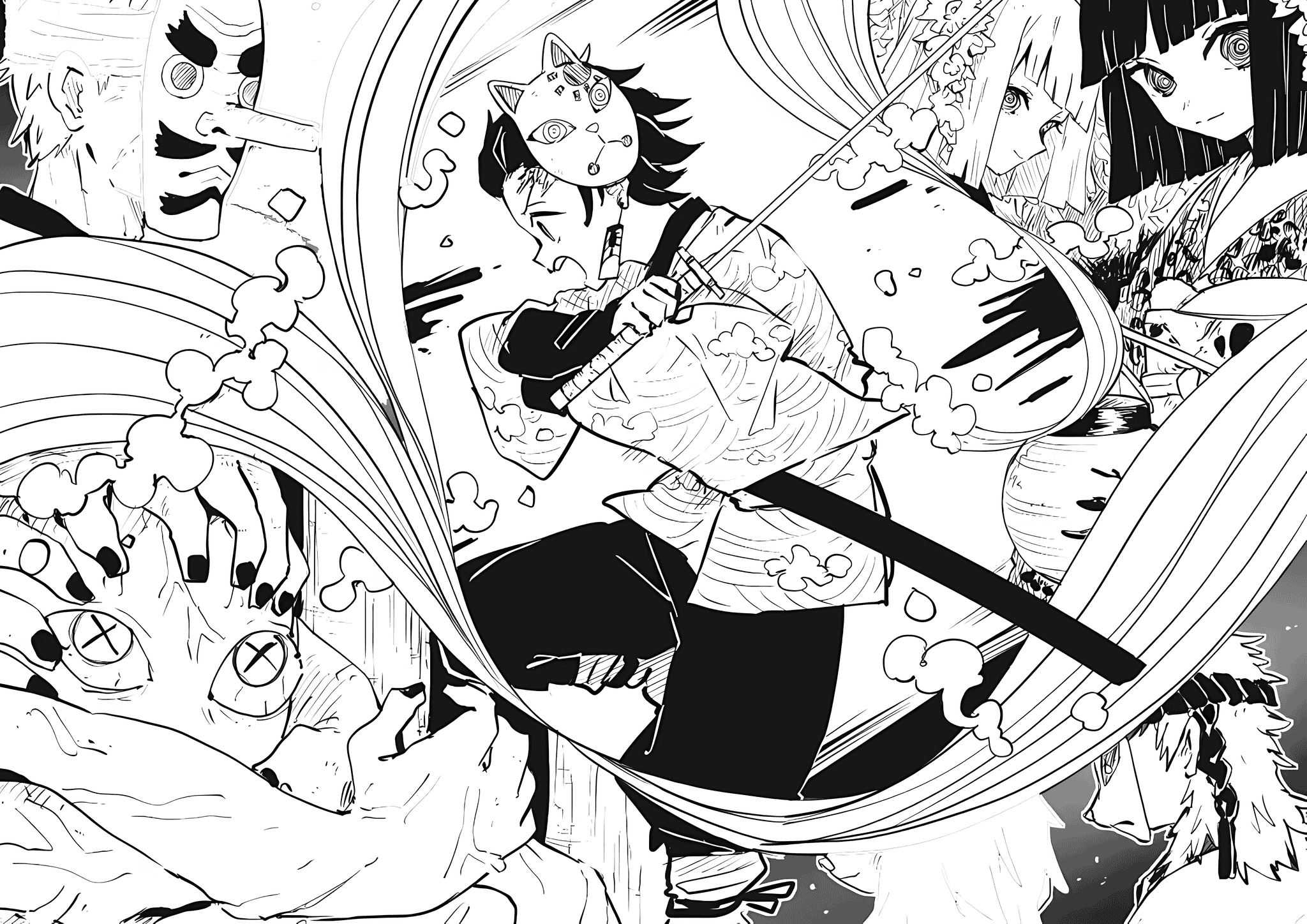 Tanjiro and Hunters (Demon Slayer)