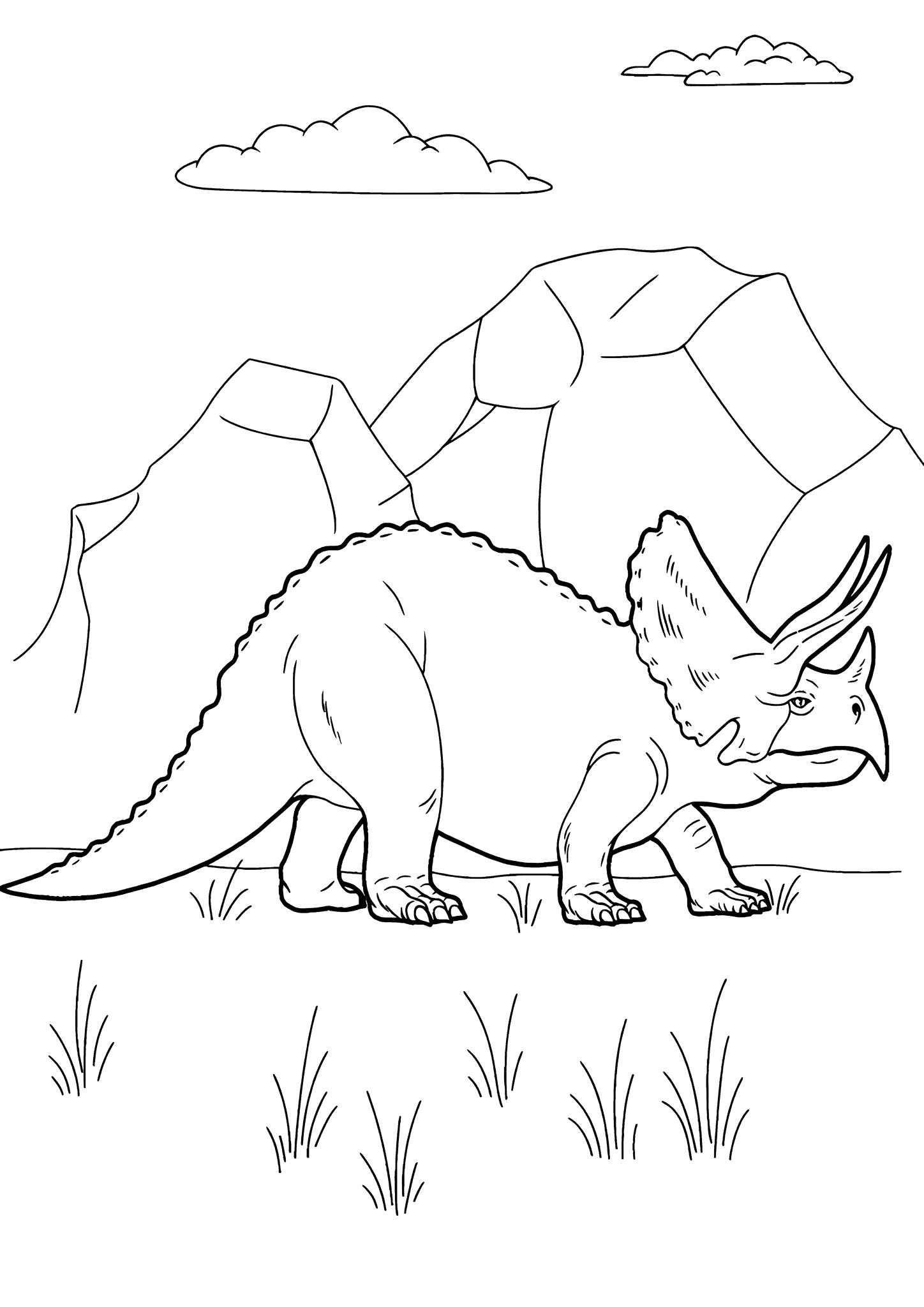 Realistic Triceratops Dinosaur