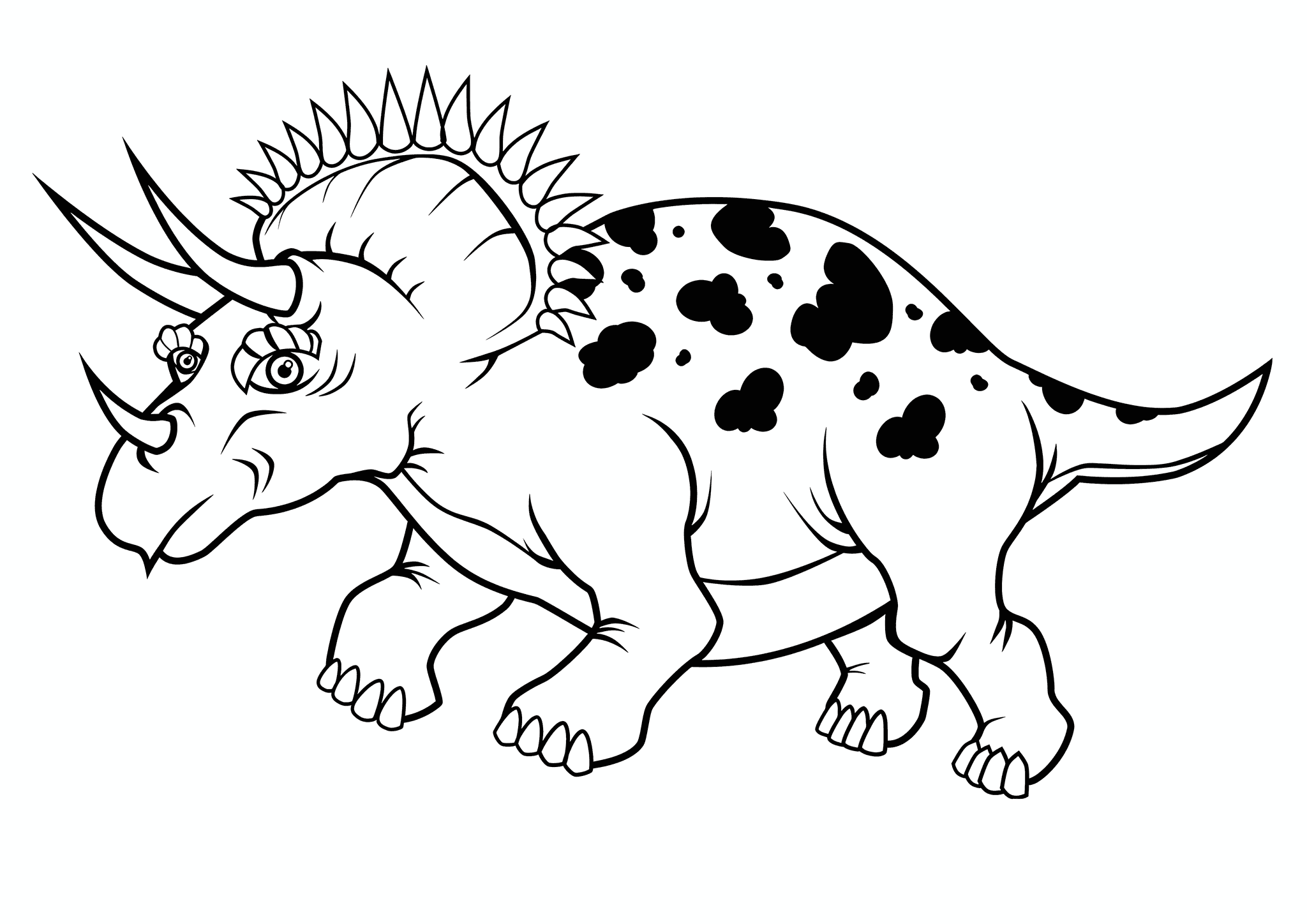 Triceratops Dinosaur in Profile