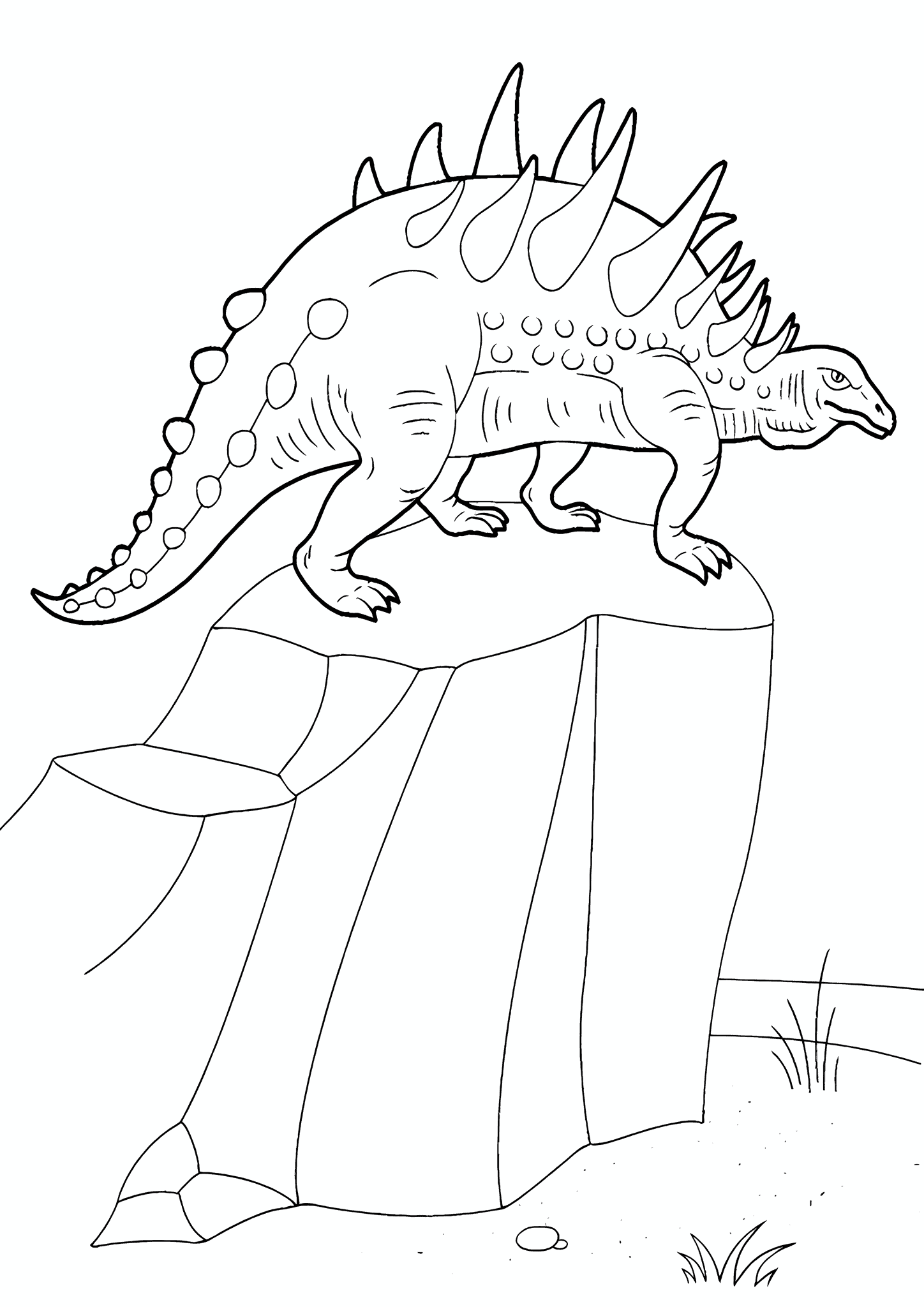 Nodosaurus on a Rock