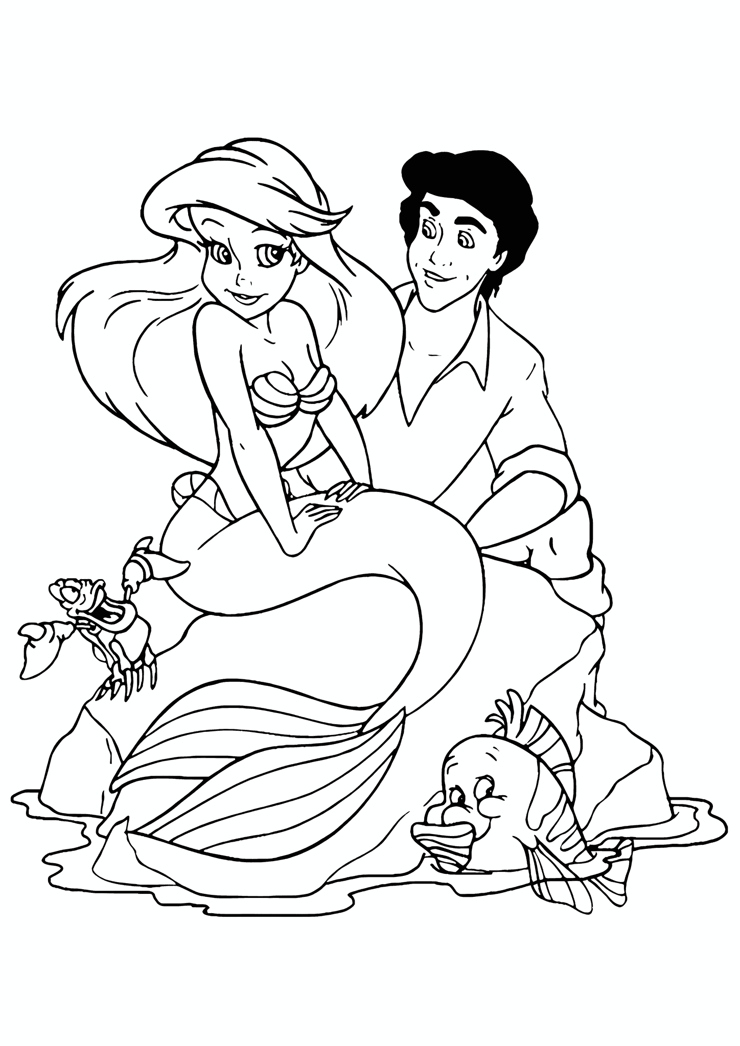 Ariel (Disney Princess) and Prince Eric