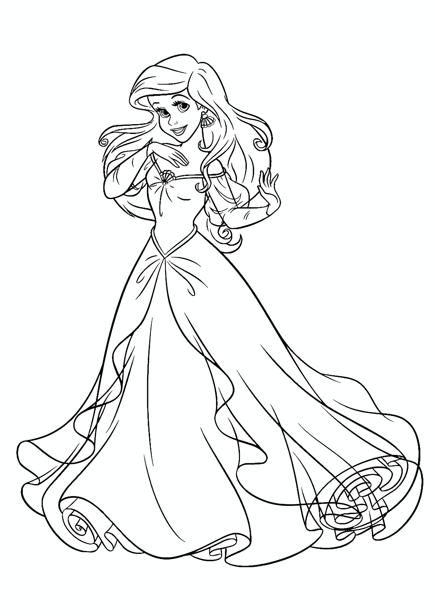 Ariel (Disney Princess) in a Ball Gown