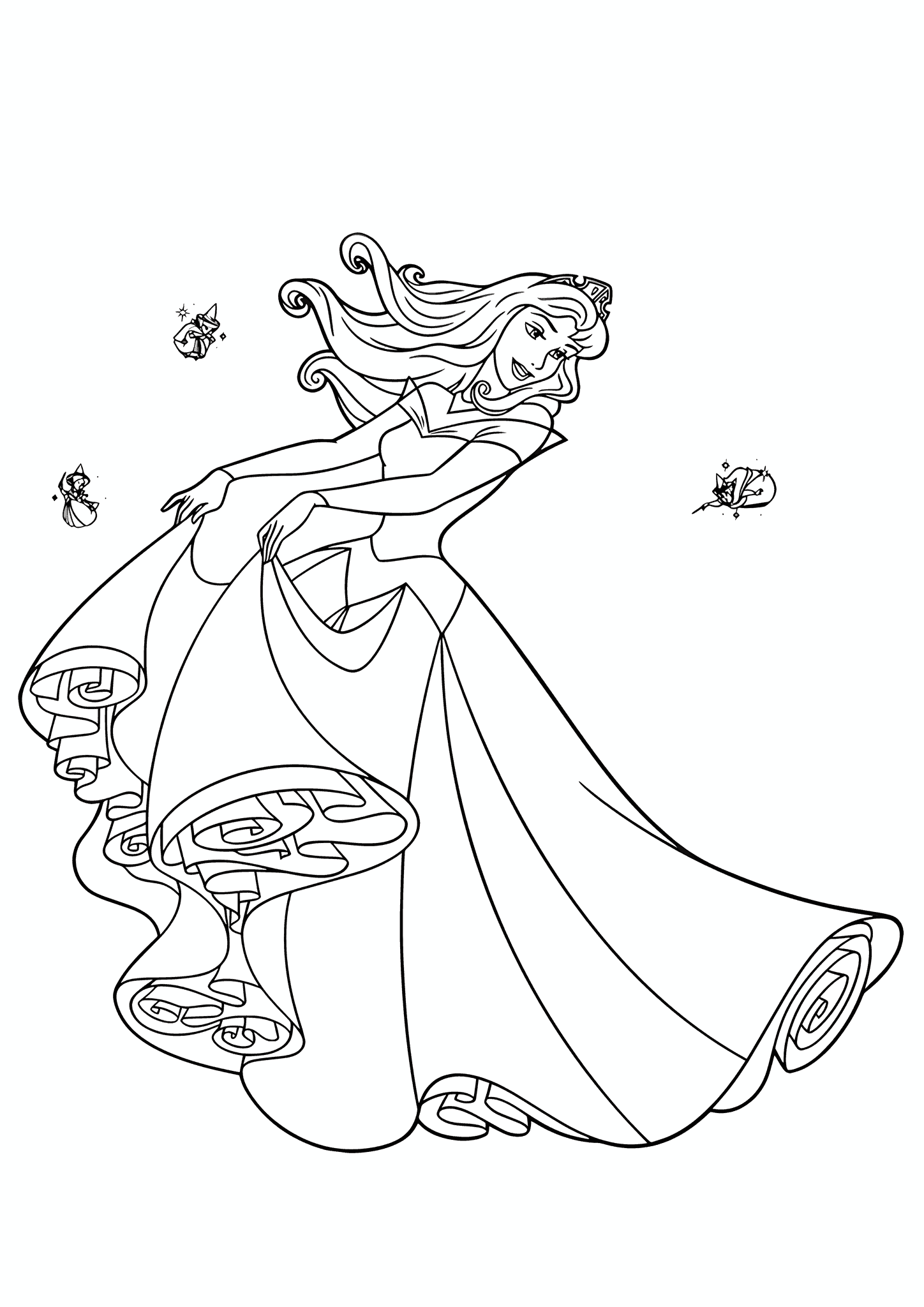 Aurora Princess is Spinning in a Dance