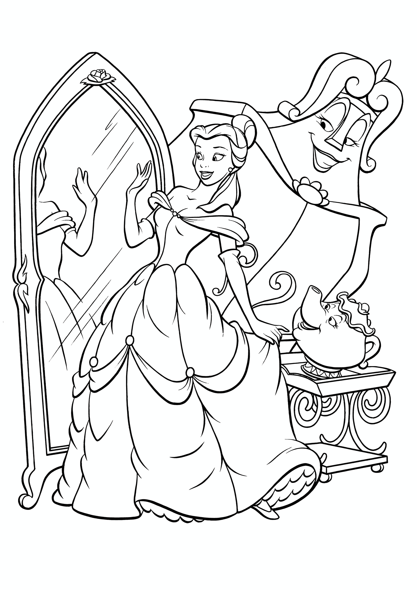 Belle Princess Tries on a New Dress