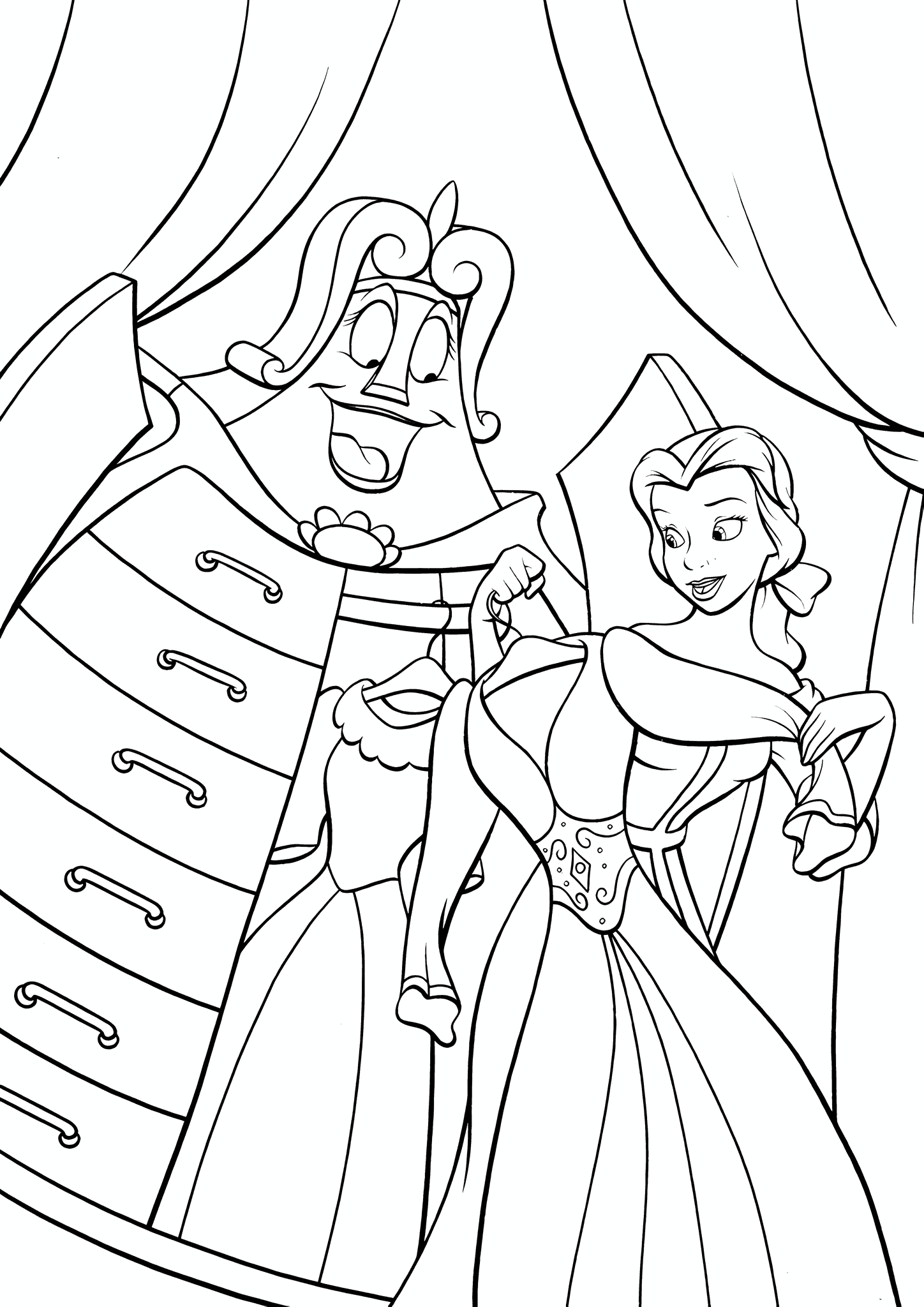 Madame De La Grande-bouche and Belle