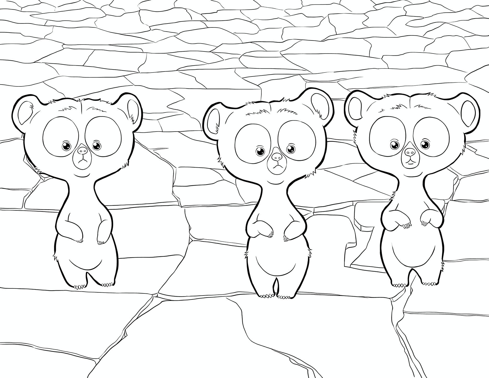 Merida Princess: Scared Bear Cubs