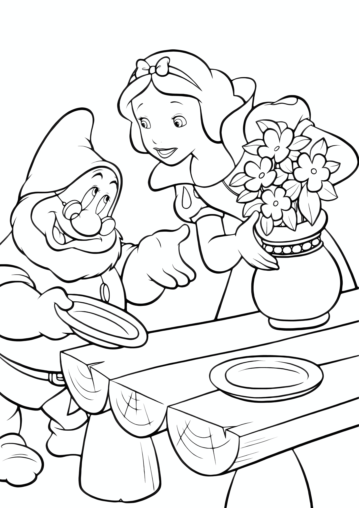 Snow White and Smarty Are Setting the Table