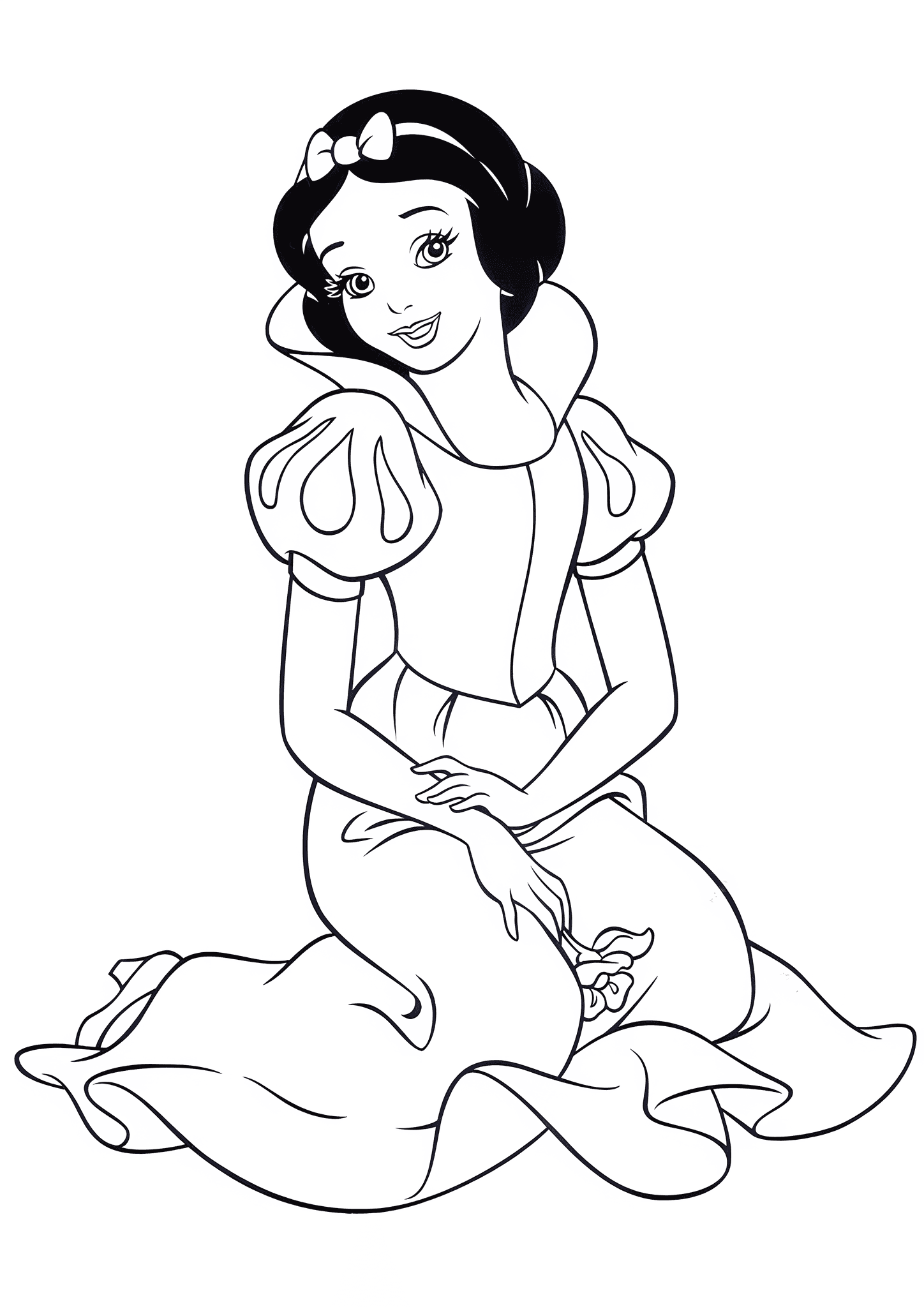 Snow White Princess with a Flower