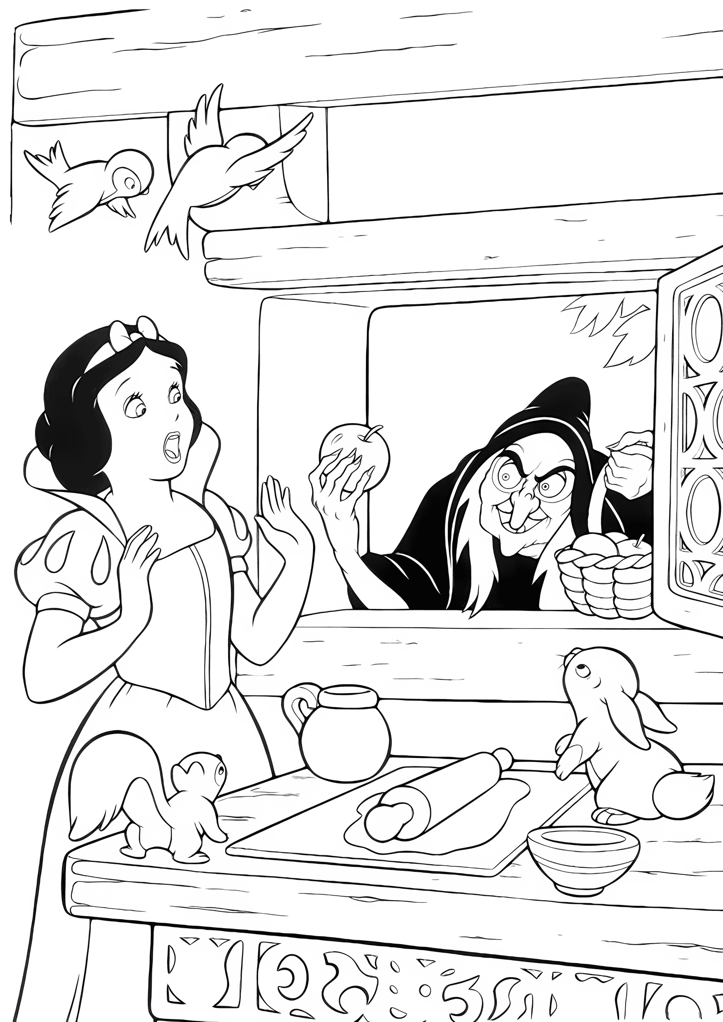 Stepmother Brings An Apple Snow White