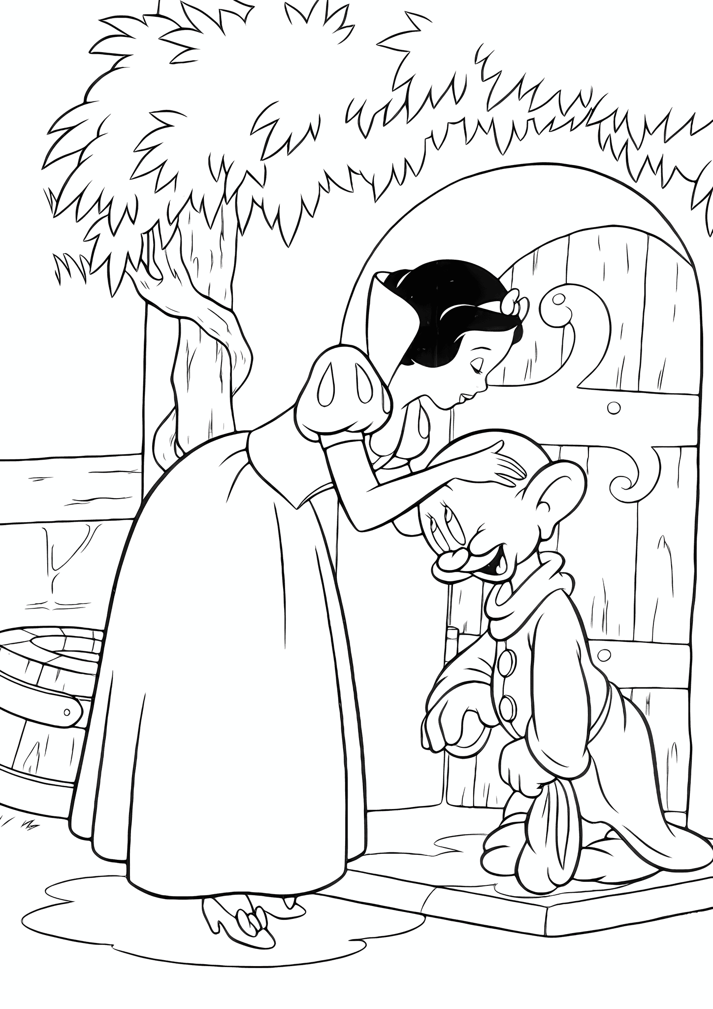 Snow White Princess Kisses the Simpleton