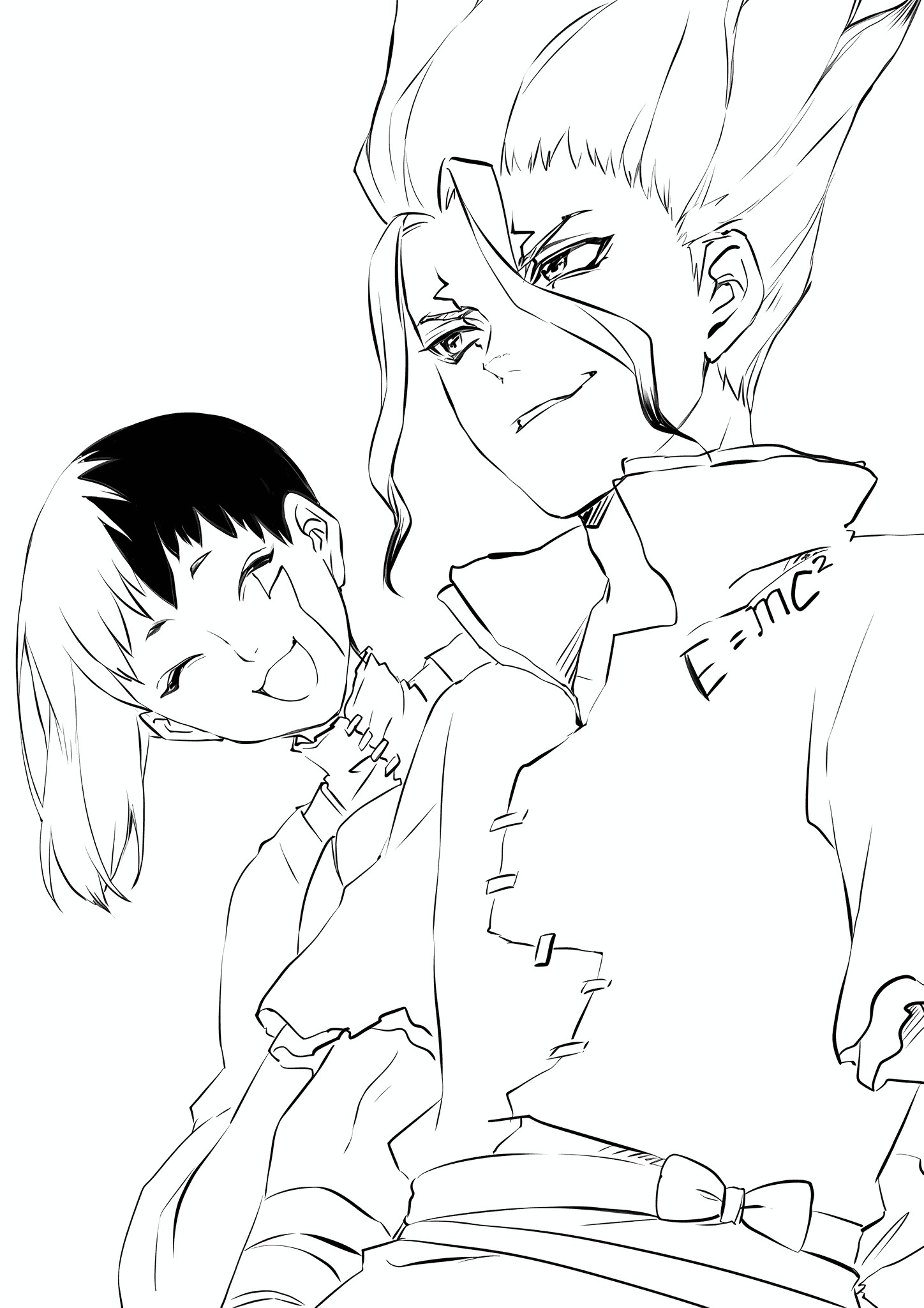 Gen Asagiri and Senku Smile (Dr. Stone)