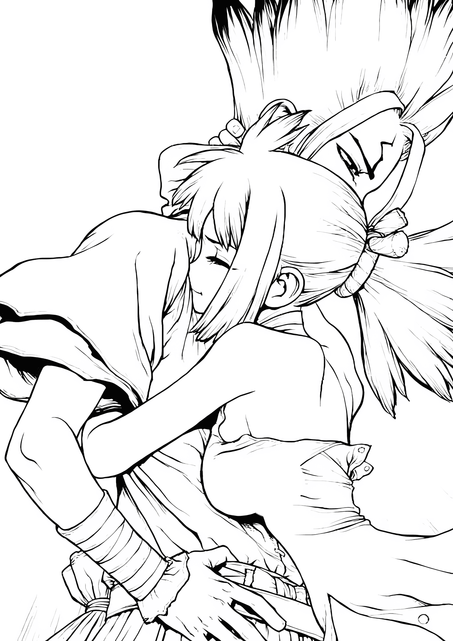 Senku Ishigami and Kohaku (Dr. Stone)