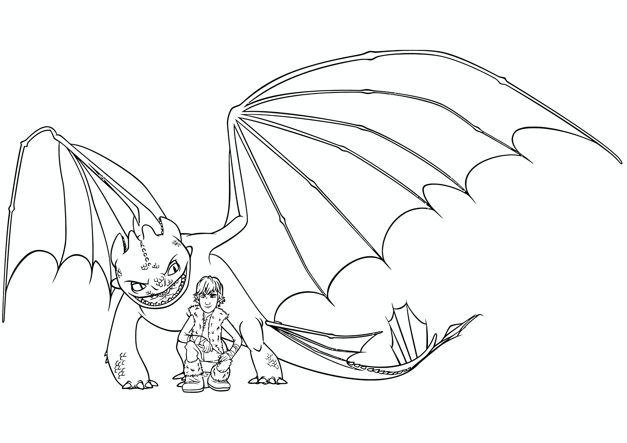 Dragon Toothless and Hiccup