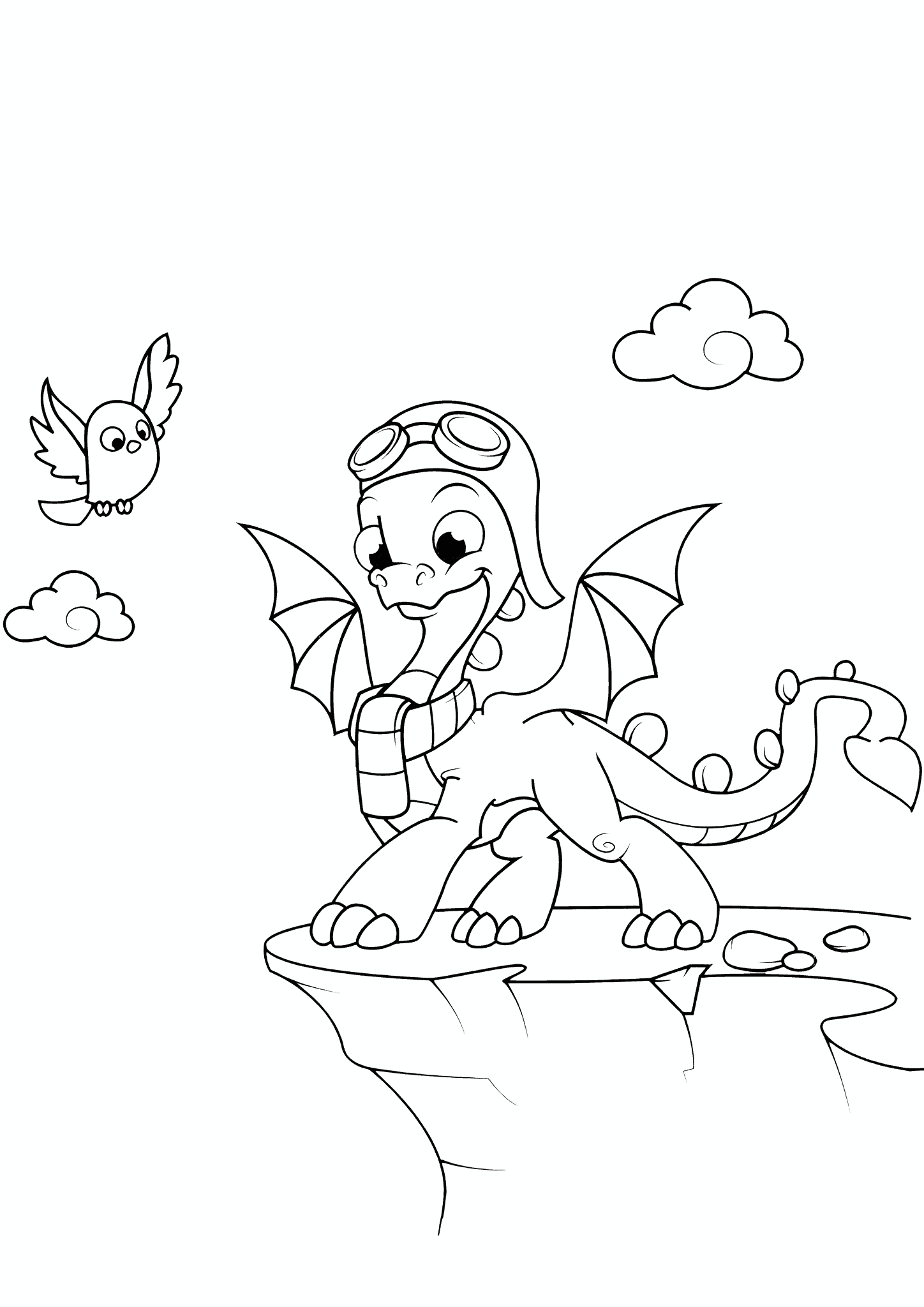 Dragon on High Cliff