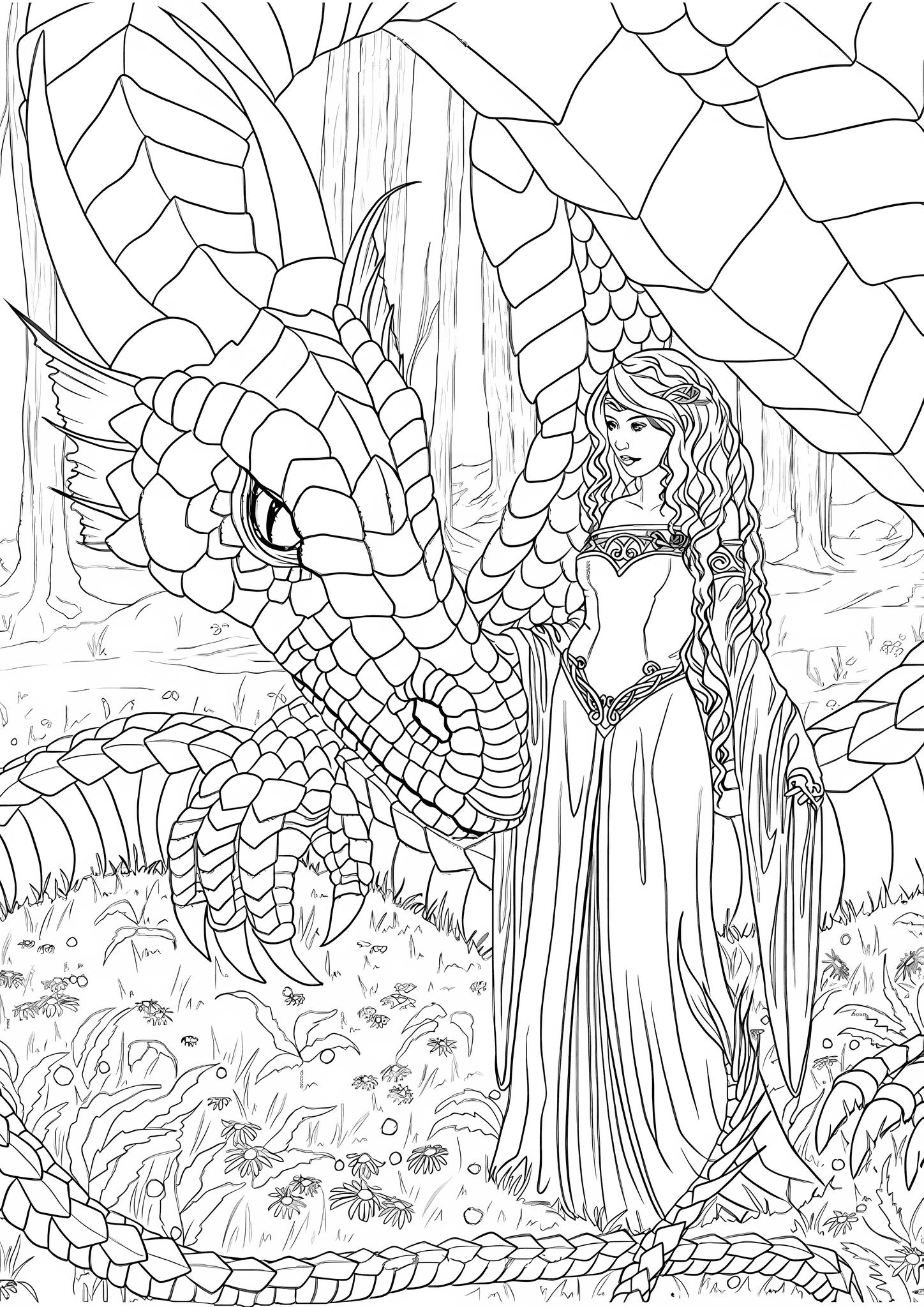 Girl and Magic Dragon