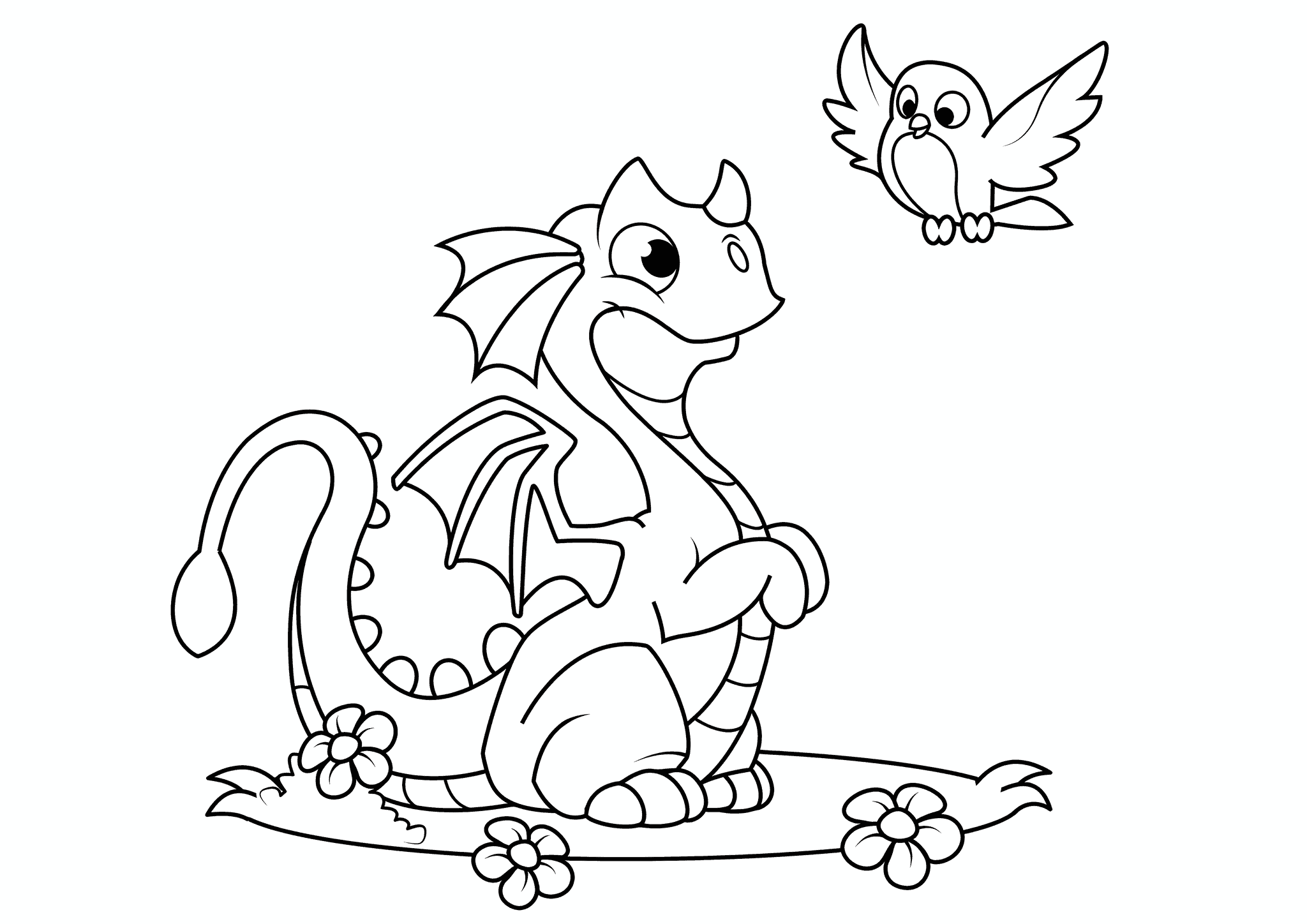 Smiling Dragon and Bird