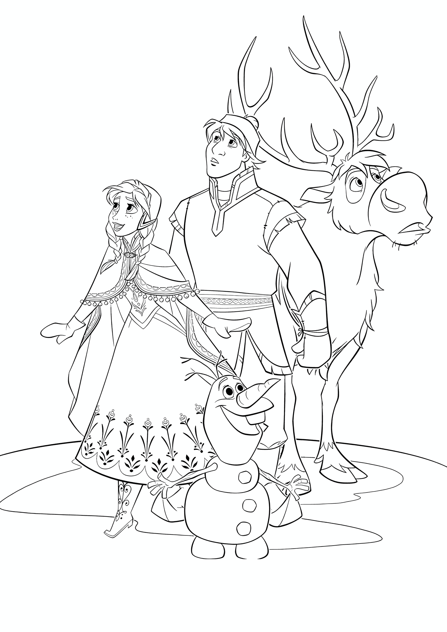 Frozen: Anna, Kristoff, Sven and Olaf
