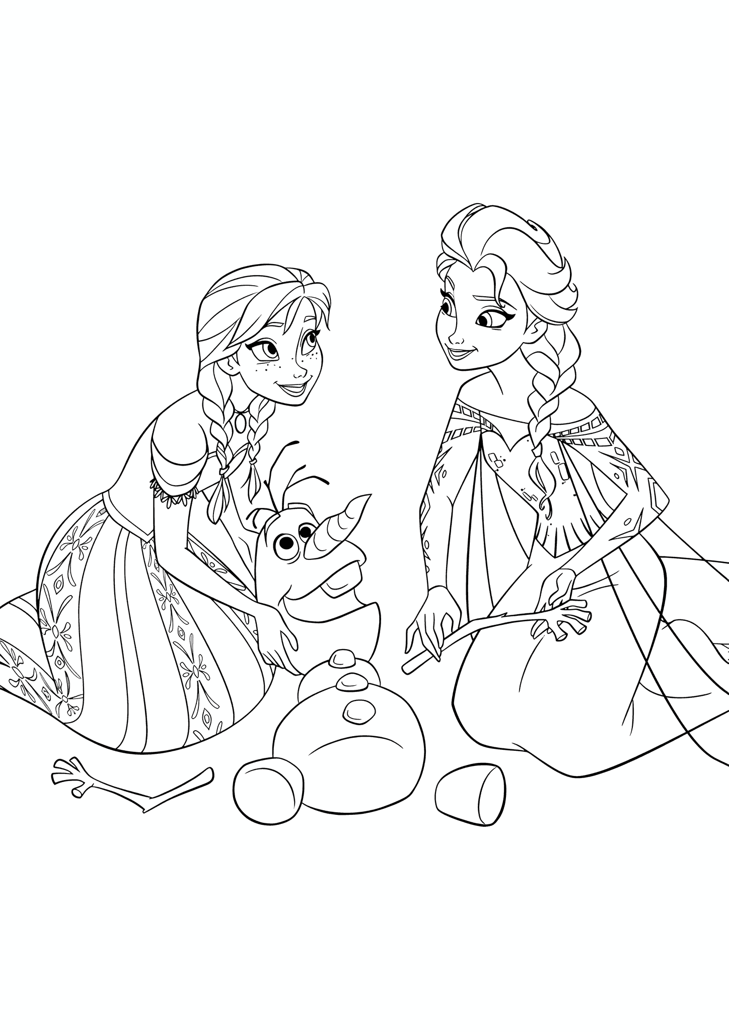 Frozen: Olaf is Being Picked Up in Pieces