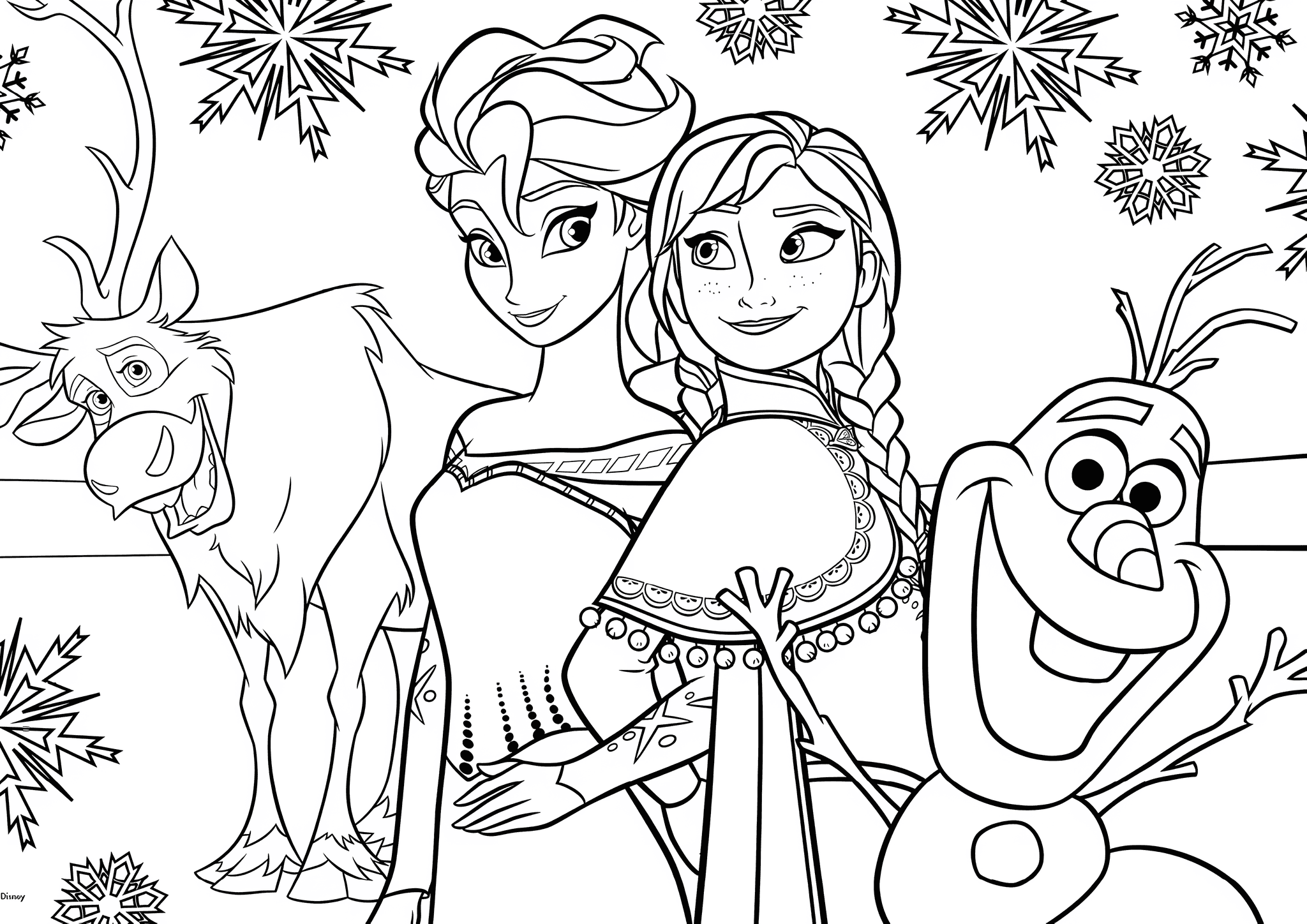 Frozen: Heroines Surrounded By Friends