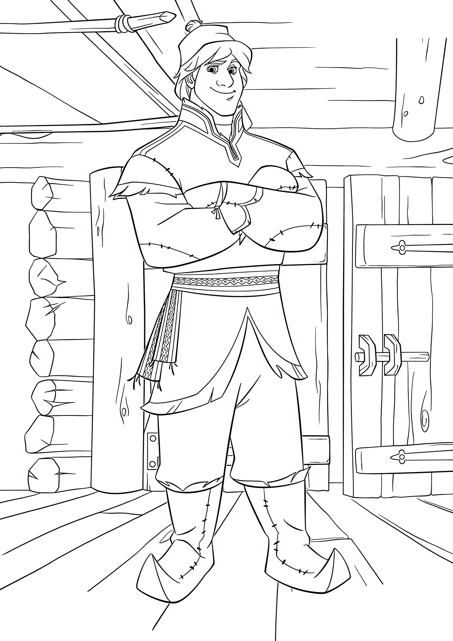 Frozen: Kristoff is in the Hut.