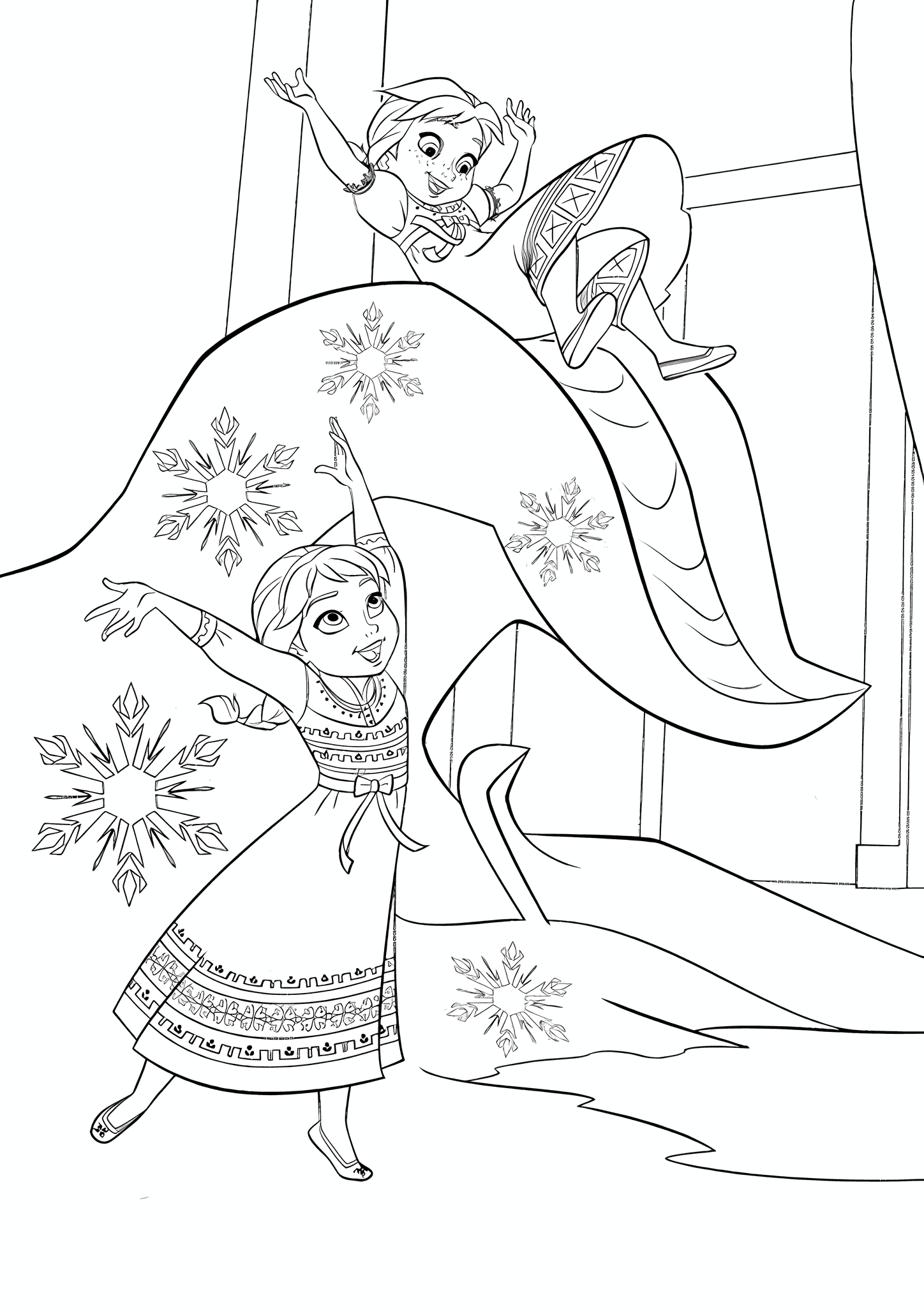 Playing Anna and Elsa (frozen)