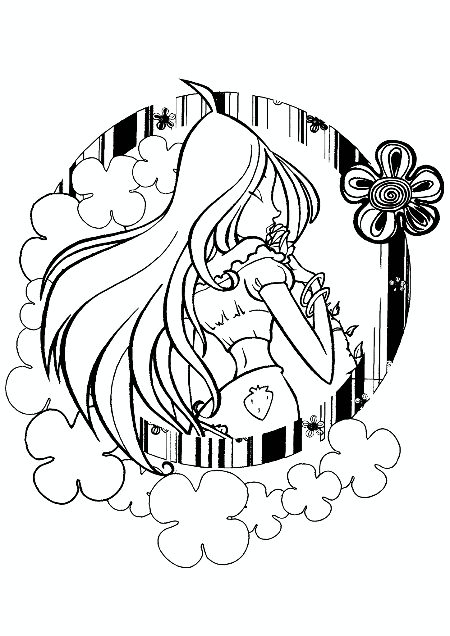 Flora (Winx Club) Kissing the Rose