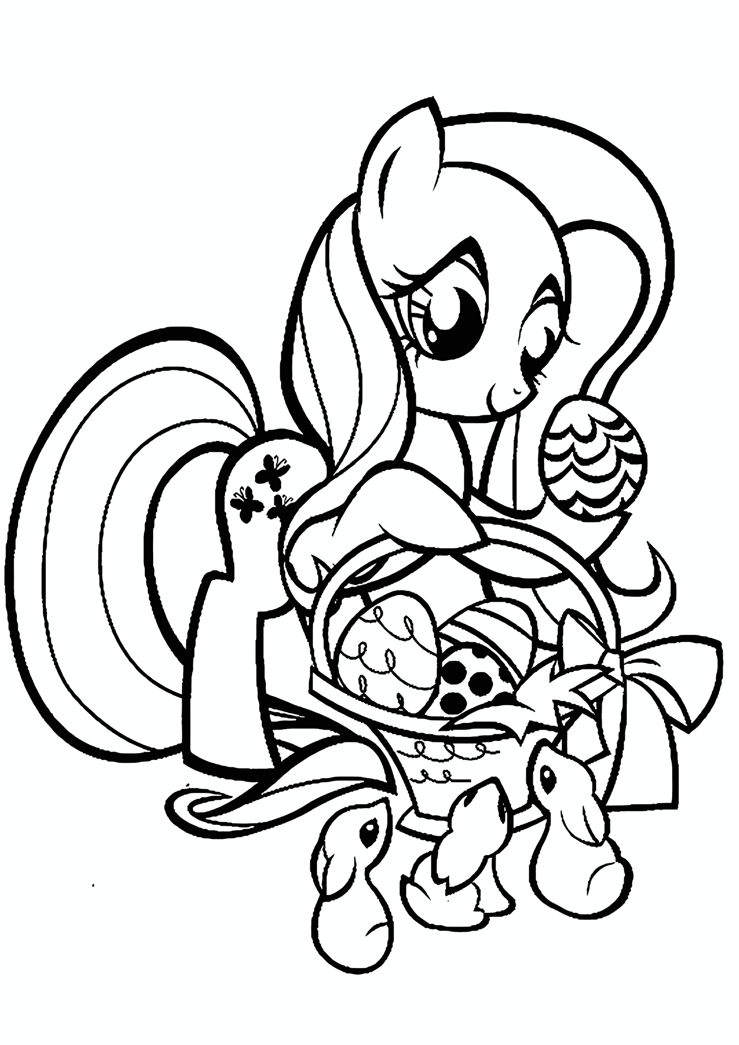 Fluttershy (MLP) Celebrating Easter