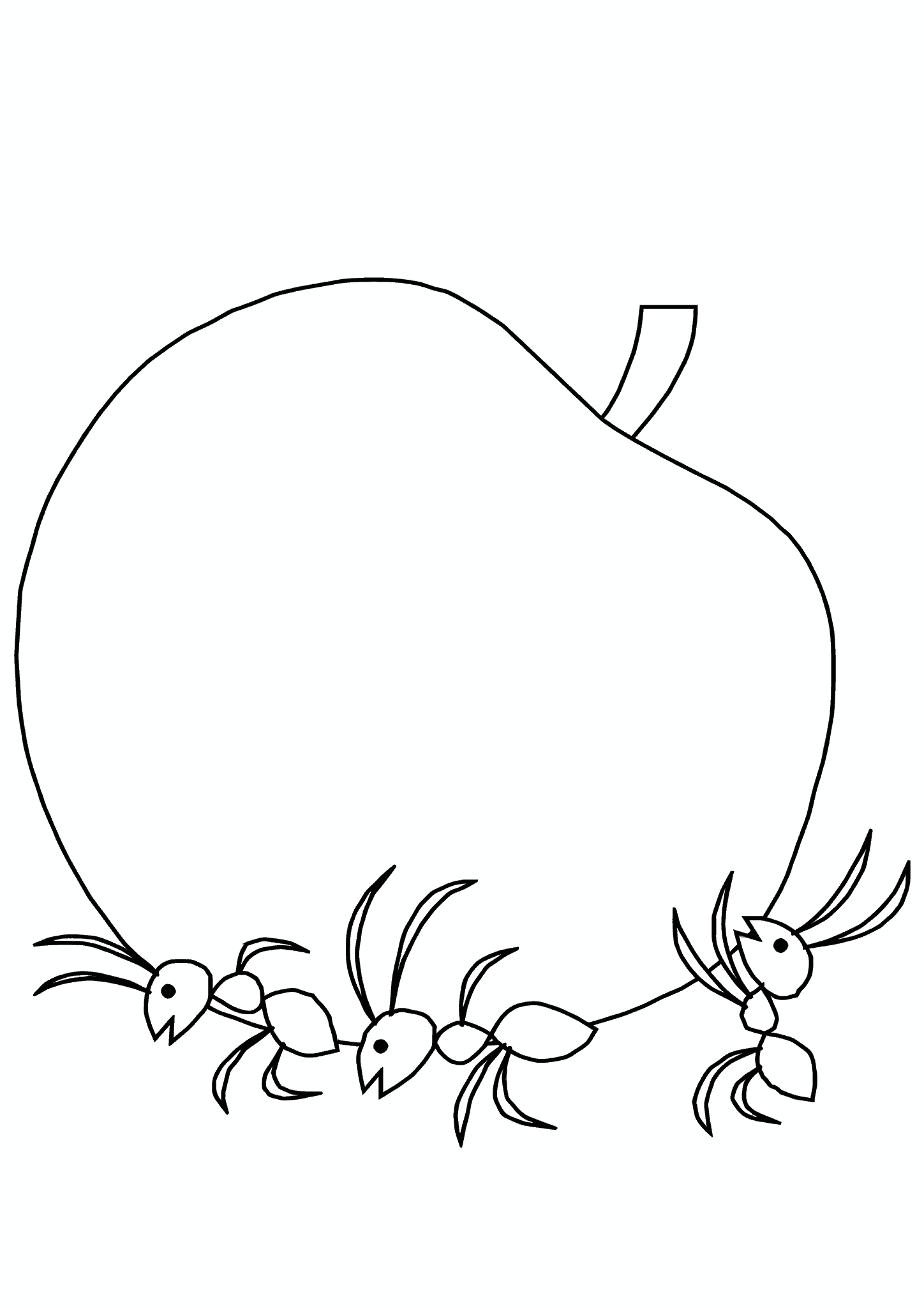 Ants Carrying An Apple