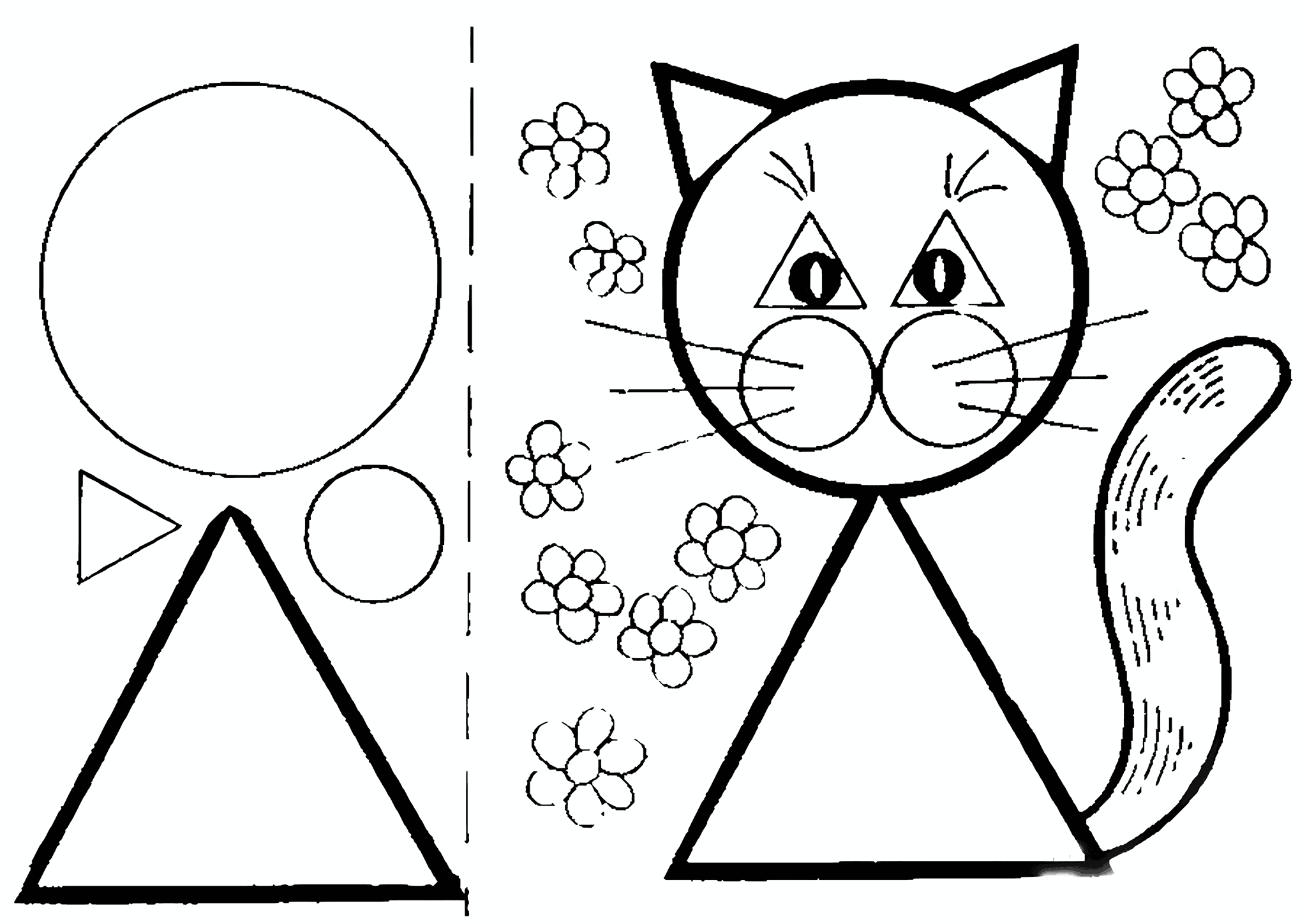Geometric Shapes: Kitty