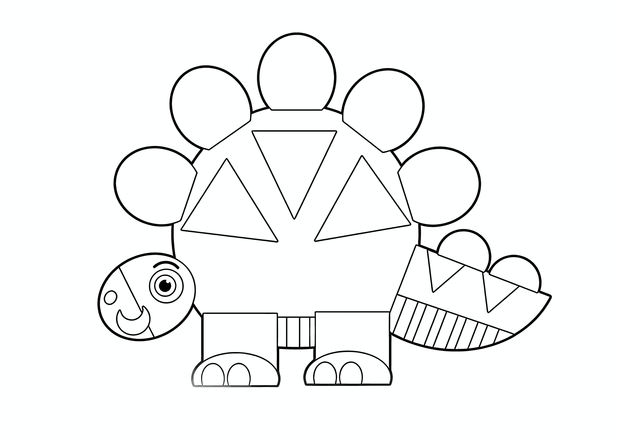 Geometric Shapes: Dinosaur