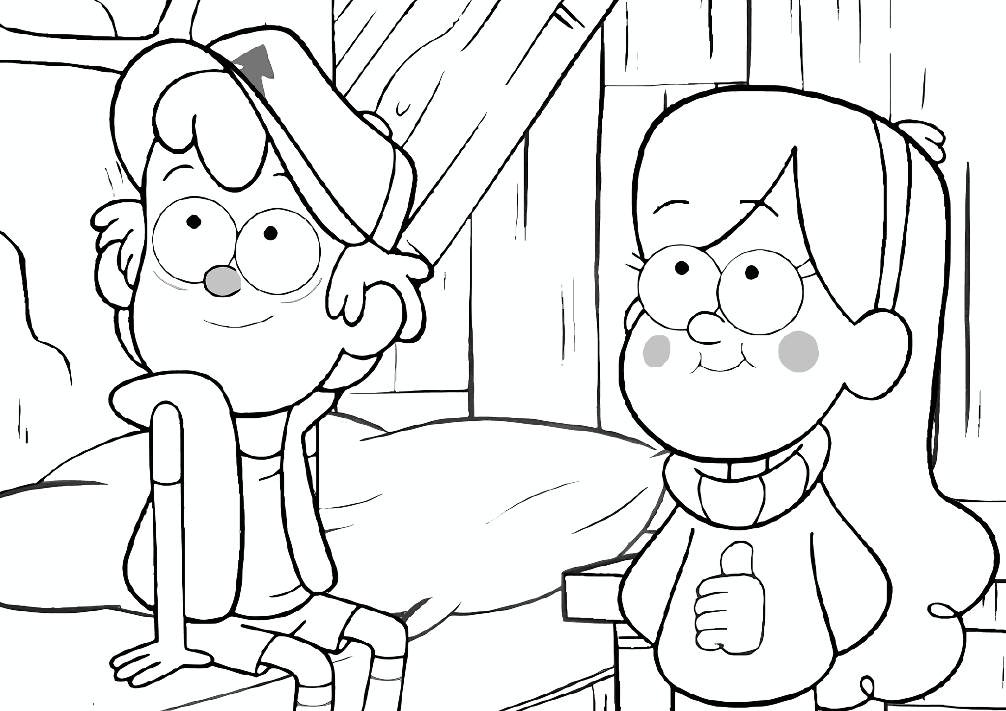 Gravity Falls: Mabel and Dipper in their Room
