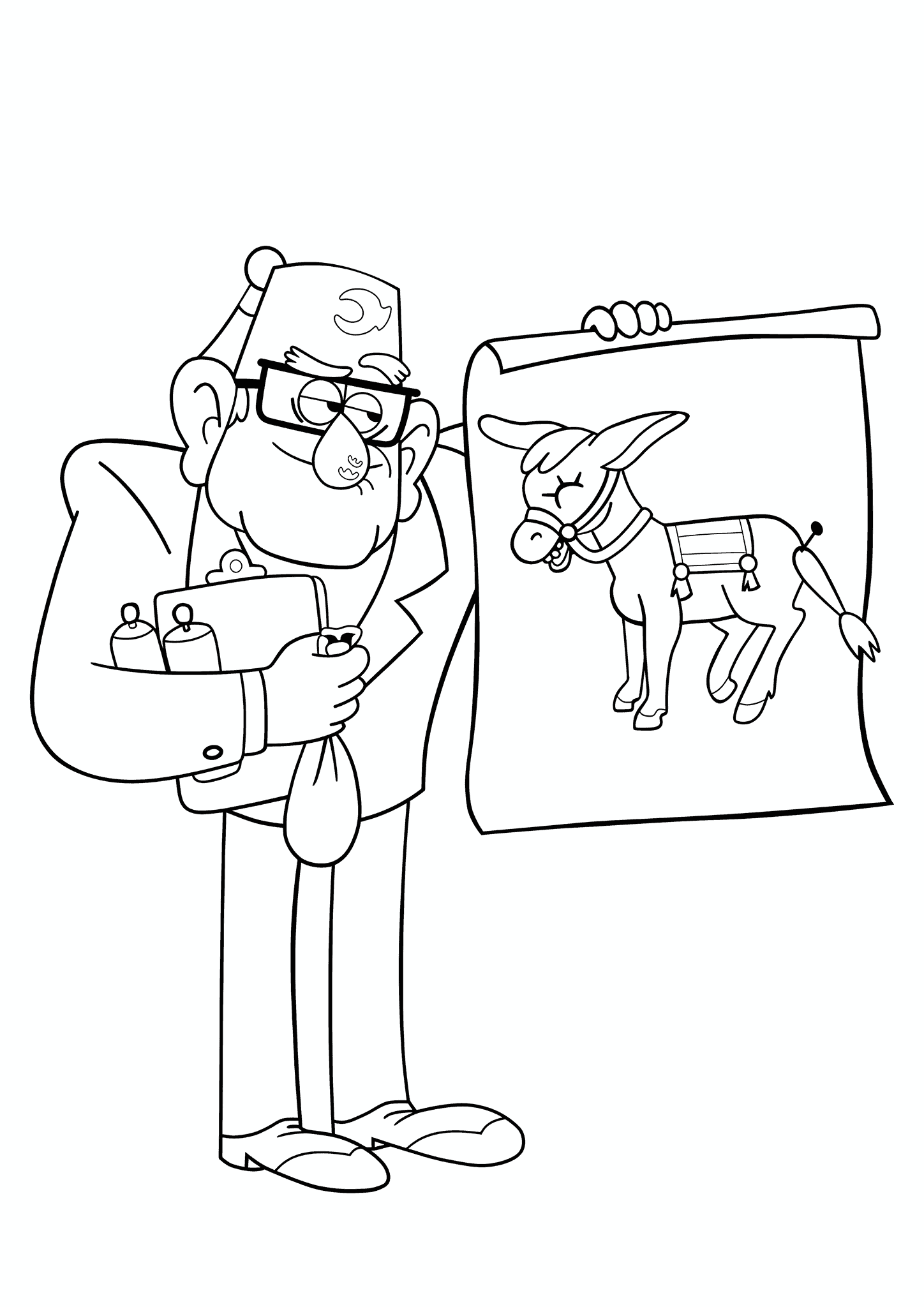 Gravity Falls: Stanley Pines with a Poster