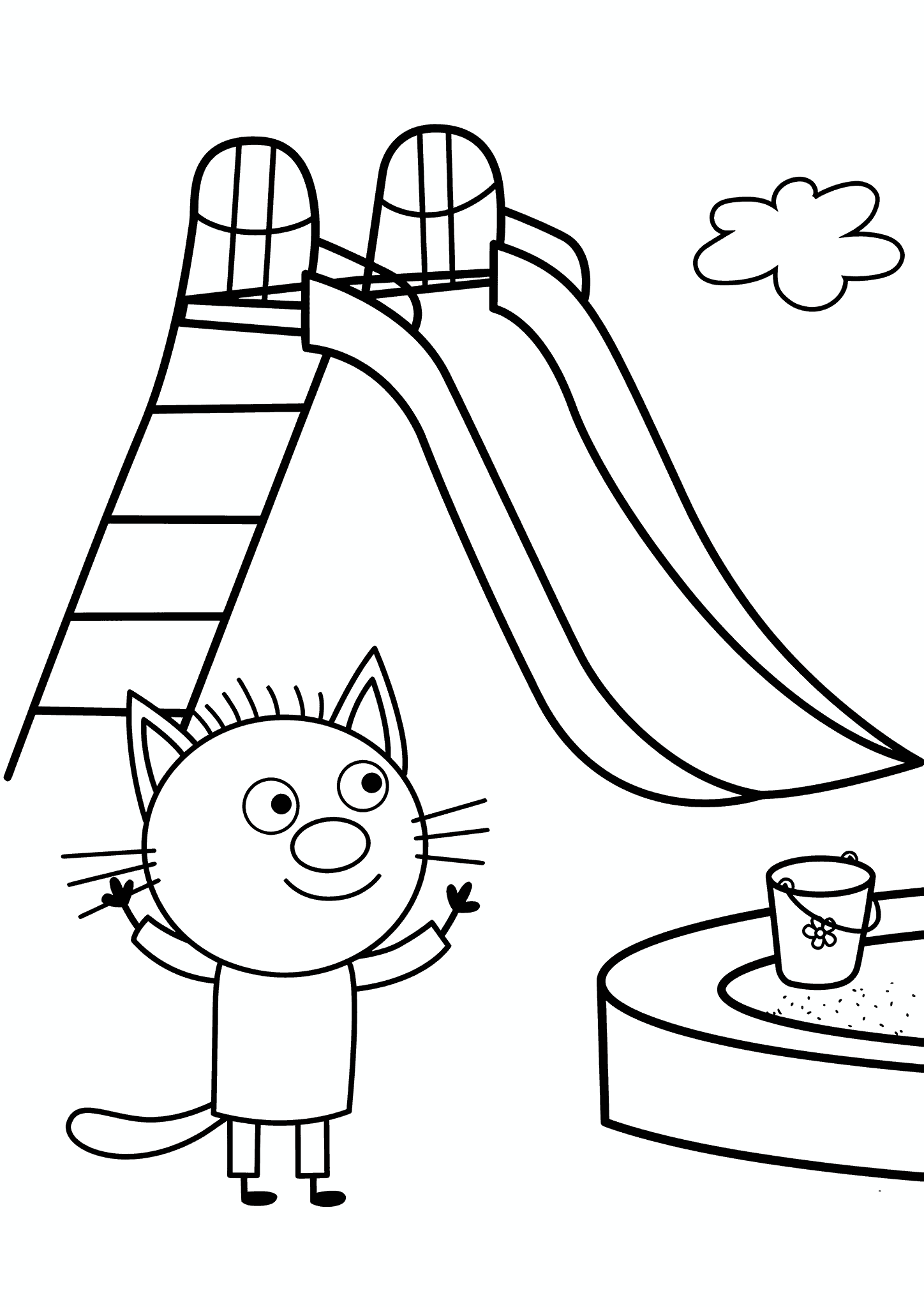 Kid-e-cats: Sazhik on the Playground